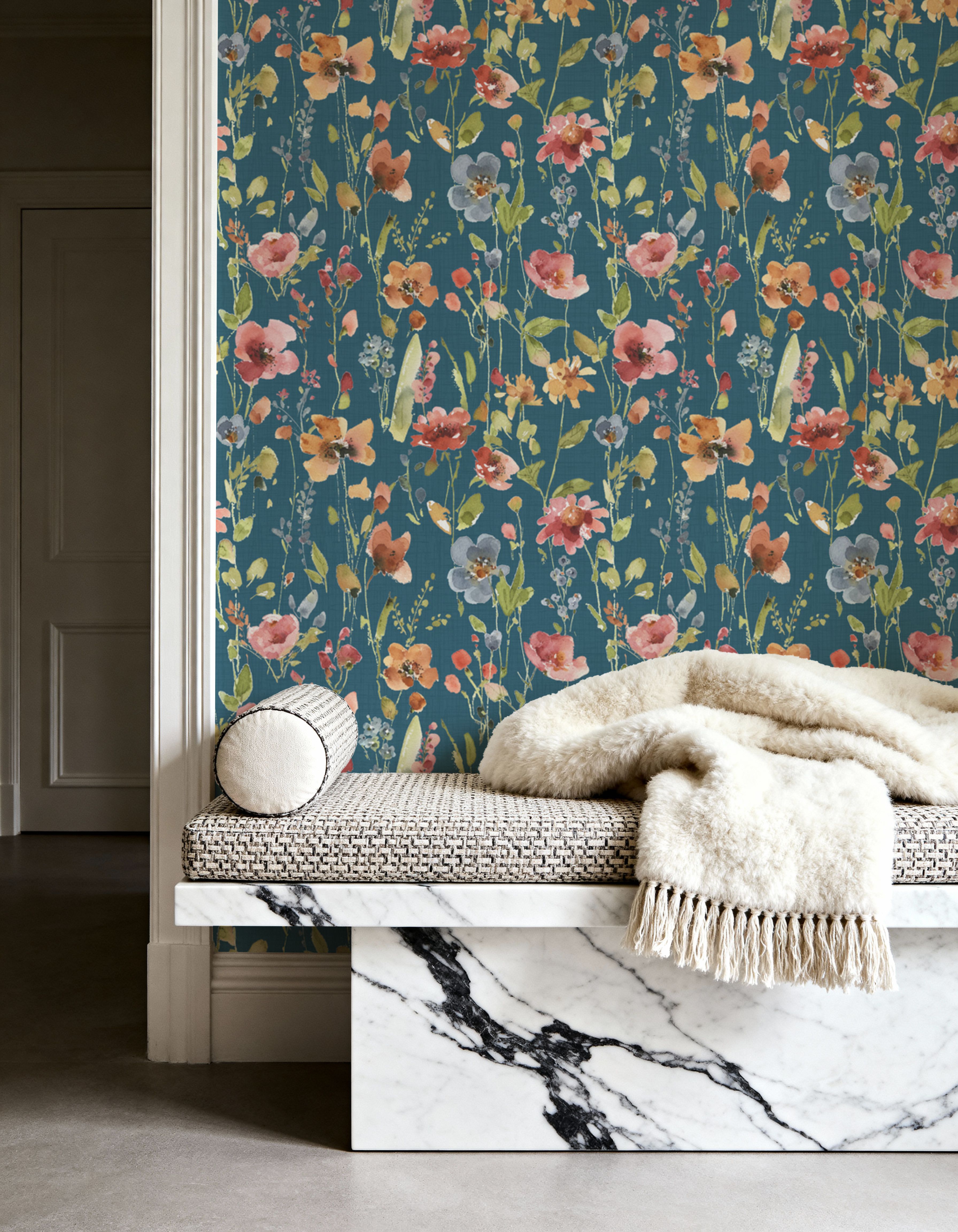 Time to Share Flowers Blue