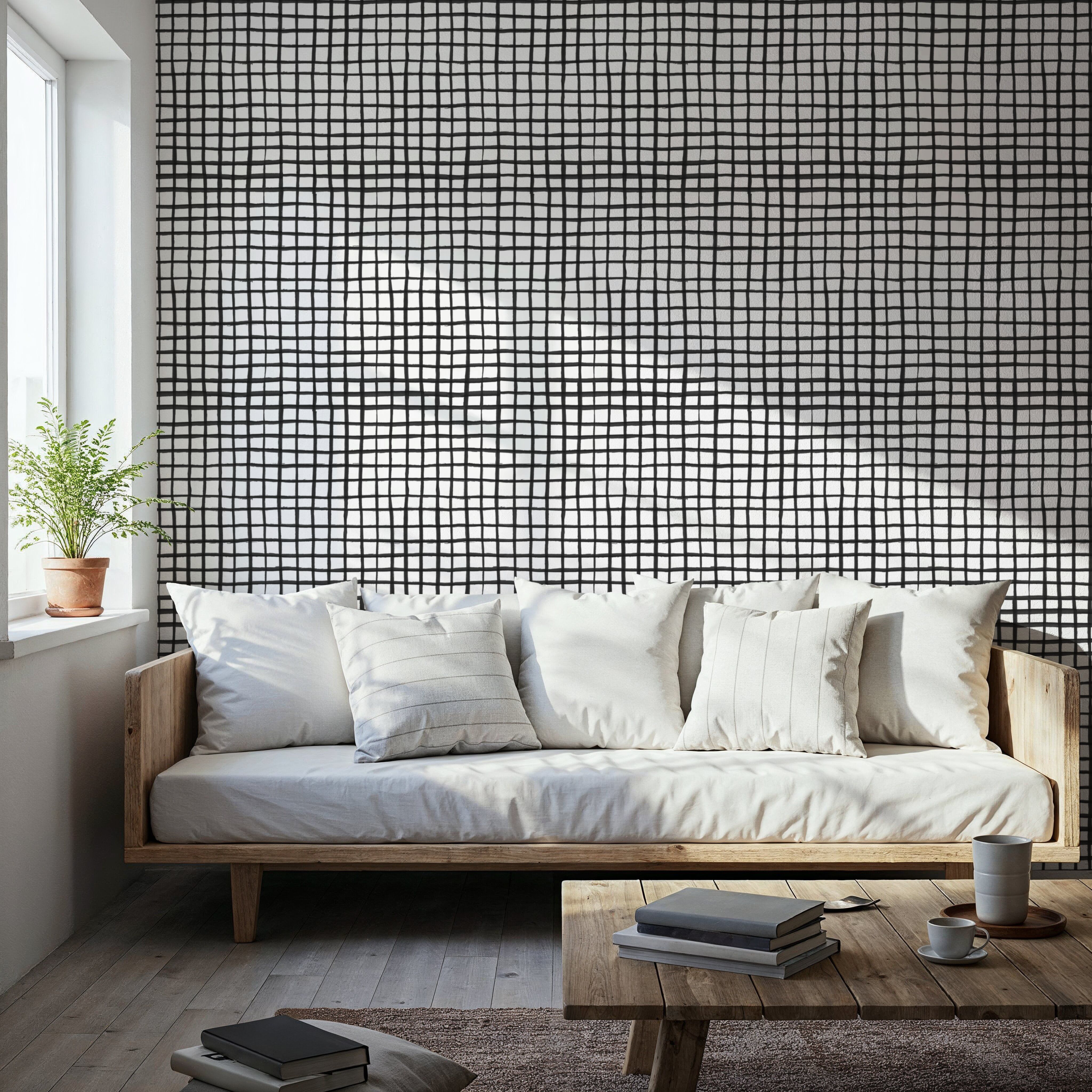 Griddy Black White, Wallpaper