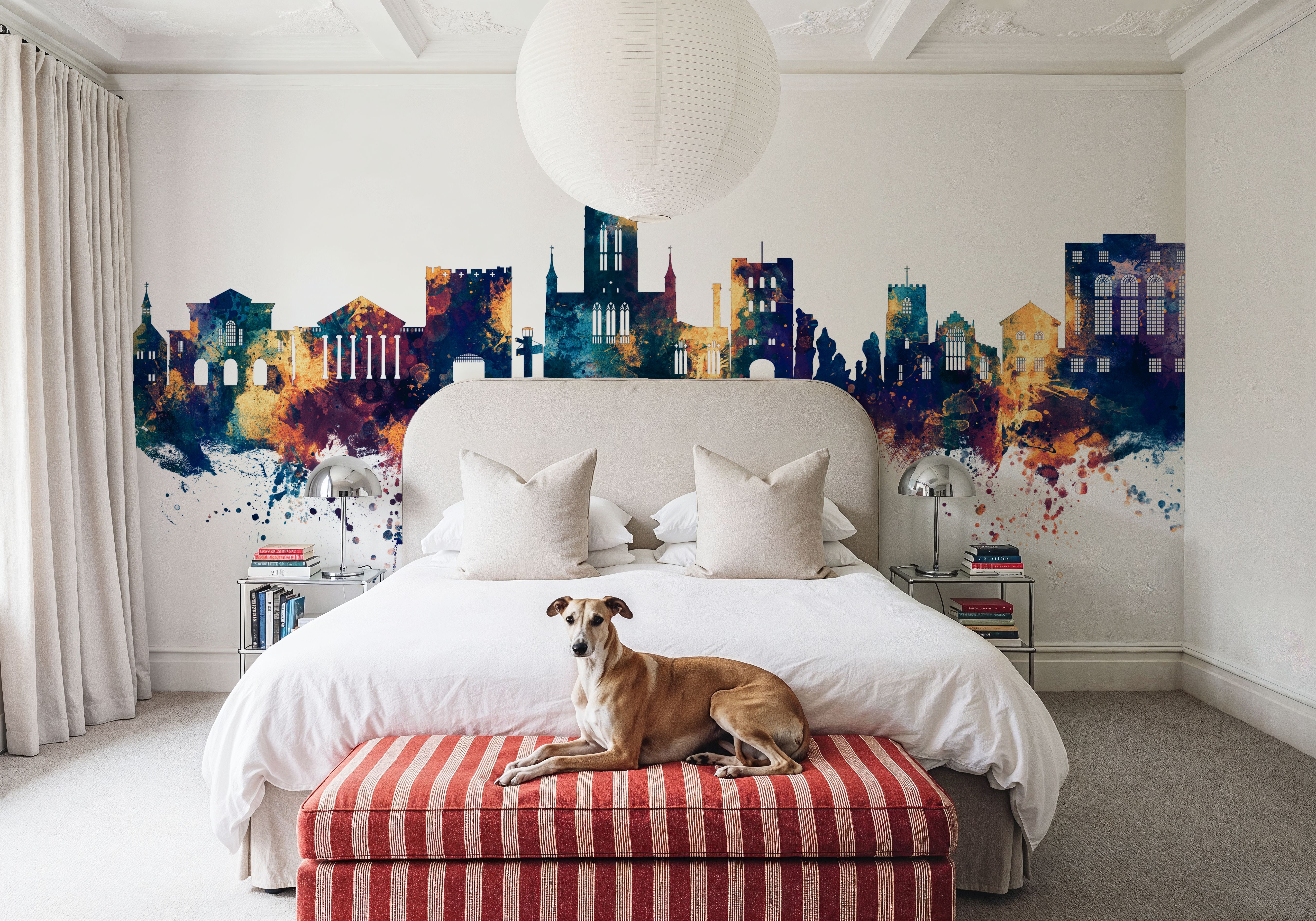 Bury St Edmunds England Skyline Blue & Bronze