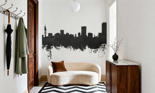 Pretoria South Africa Skyline Black & White