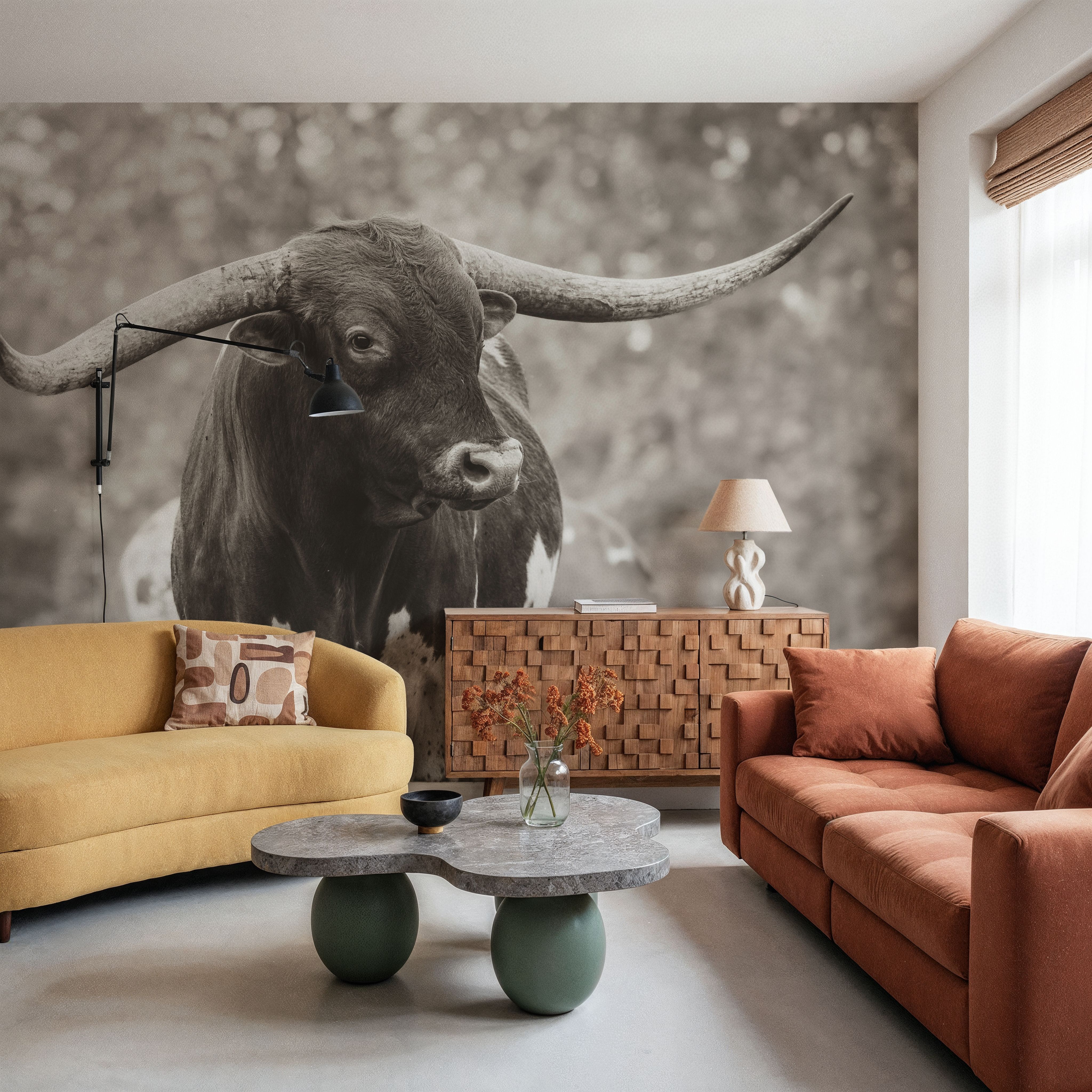 Longhorn Gaze I Sepia