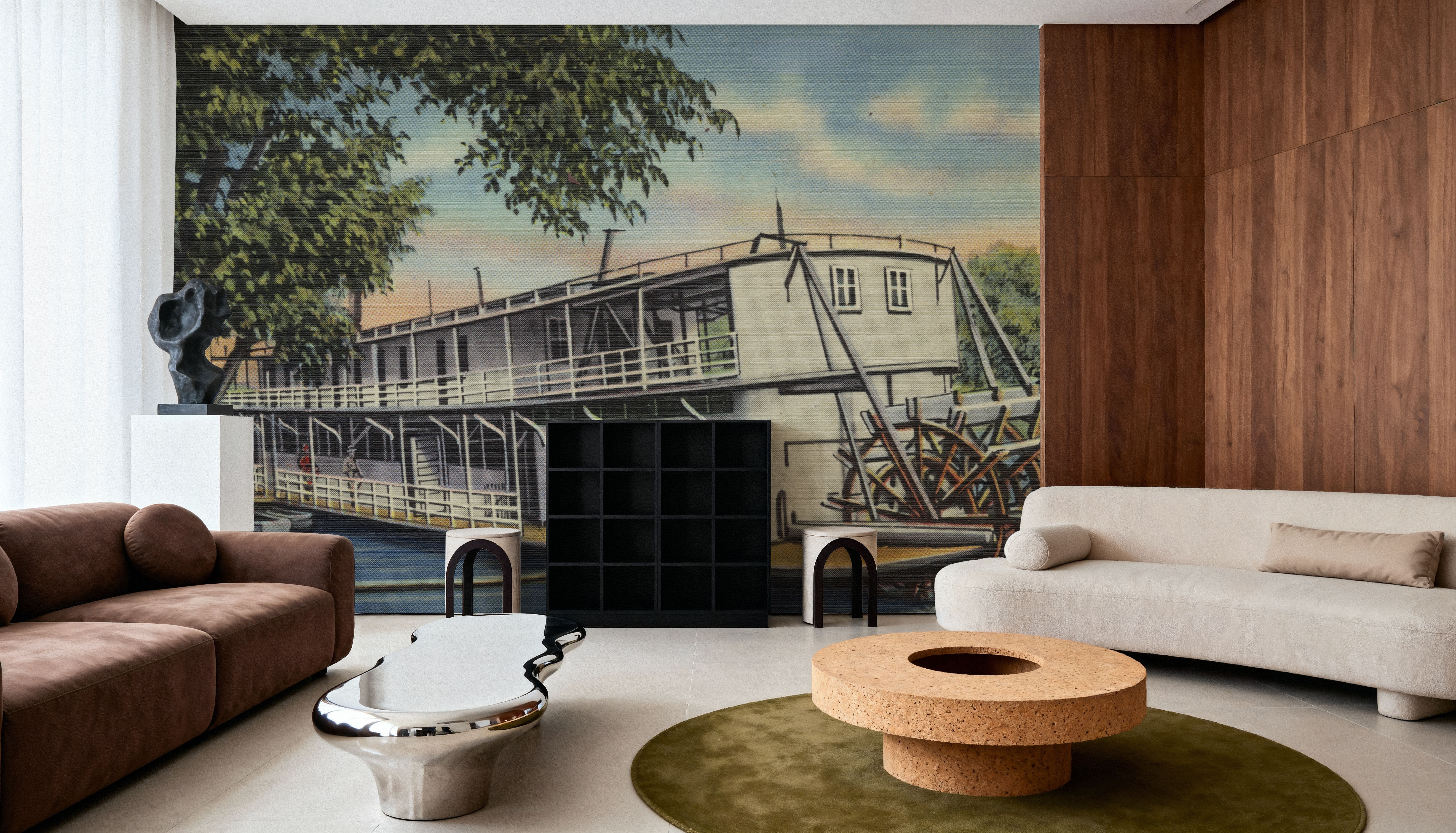 Greetings from Leota - Screenprint Postcard, Papel pintado