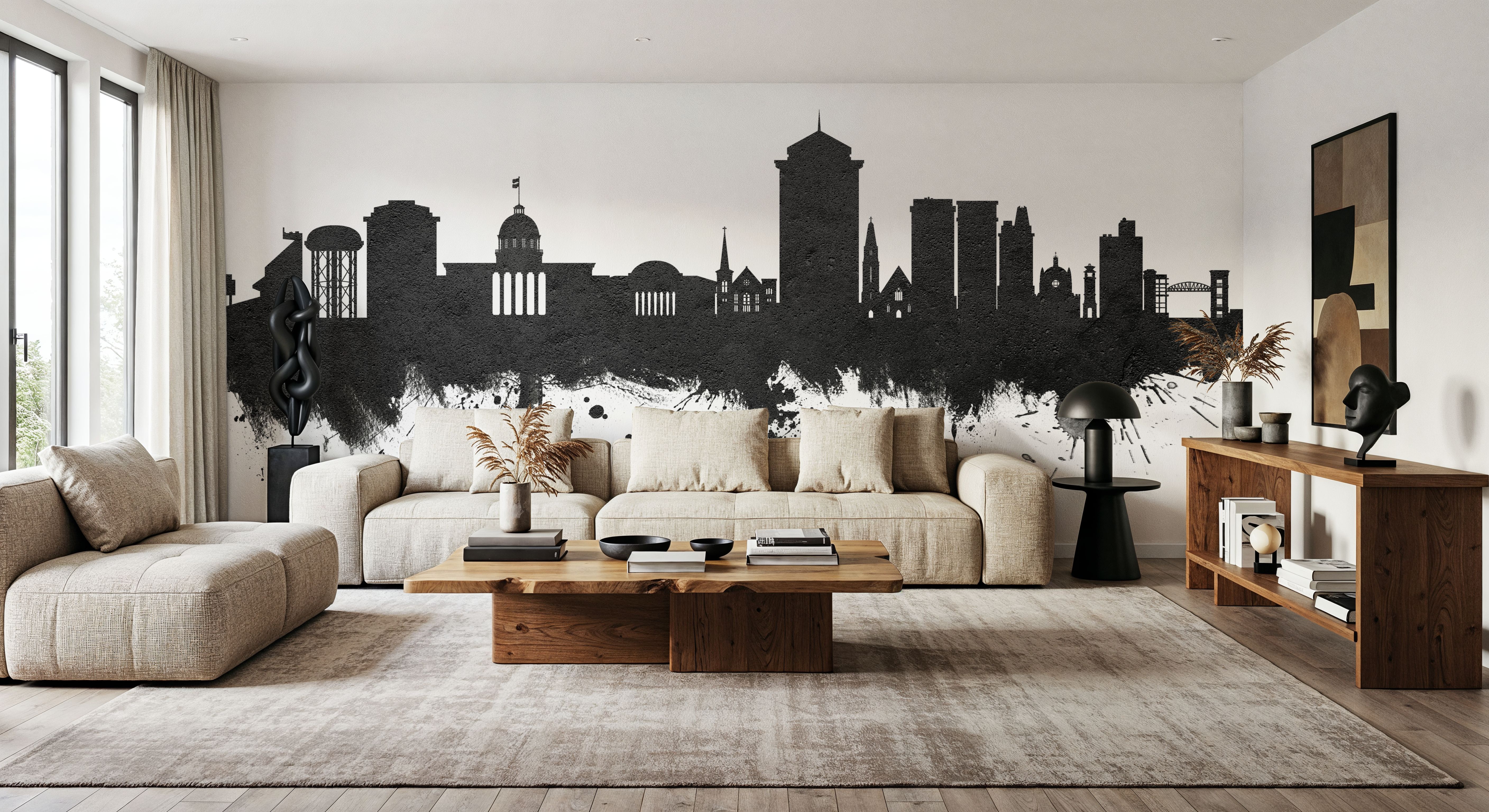 Montgomery Alabama Skyline Black & White