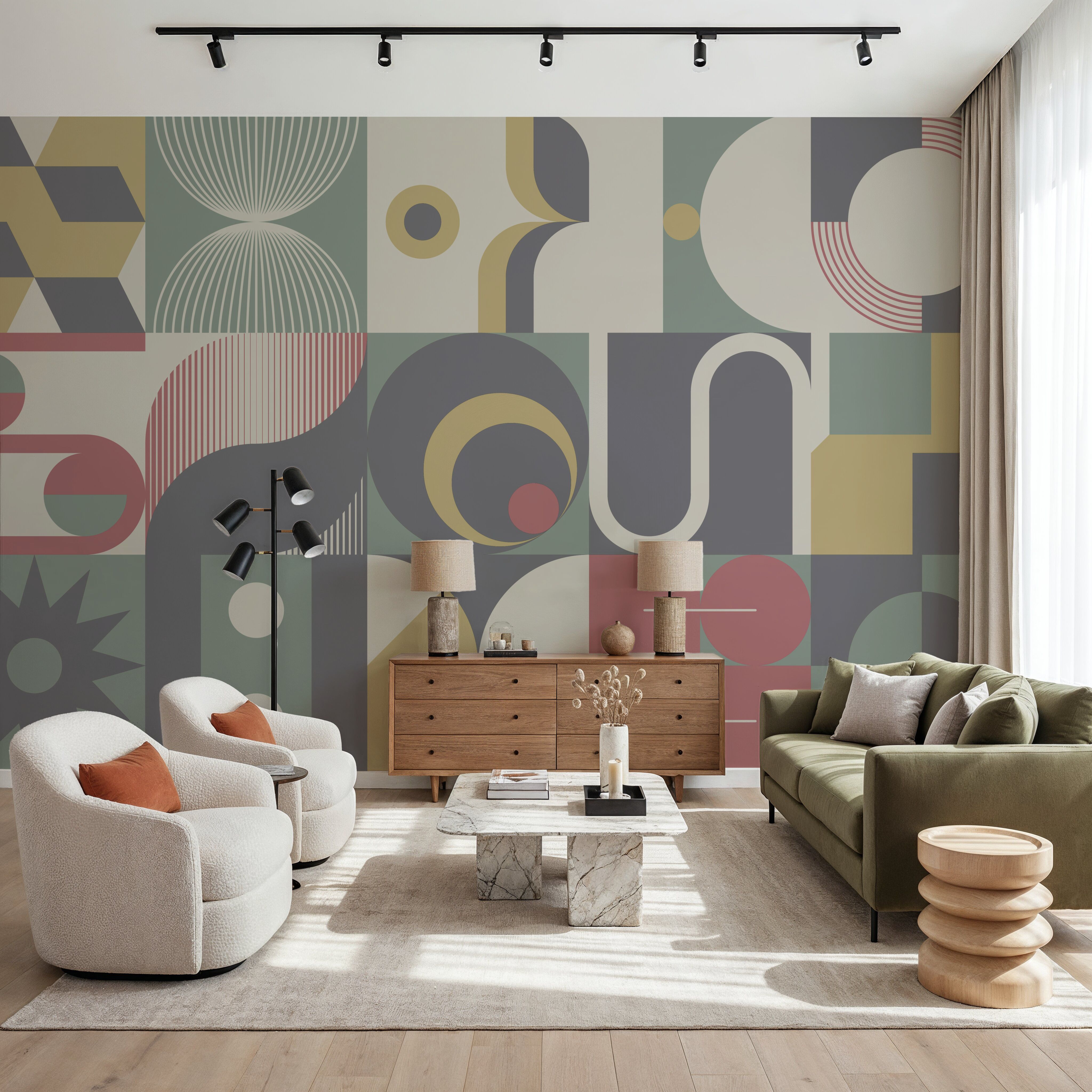 Bauhaus Geometric, Muted