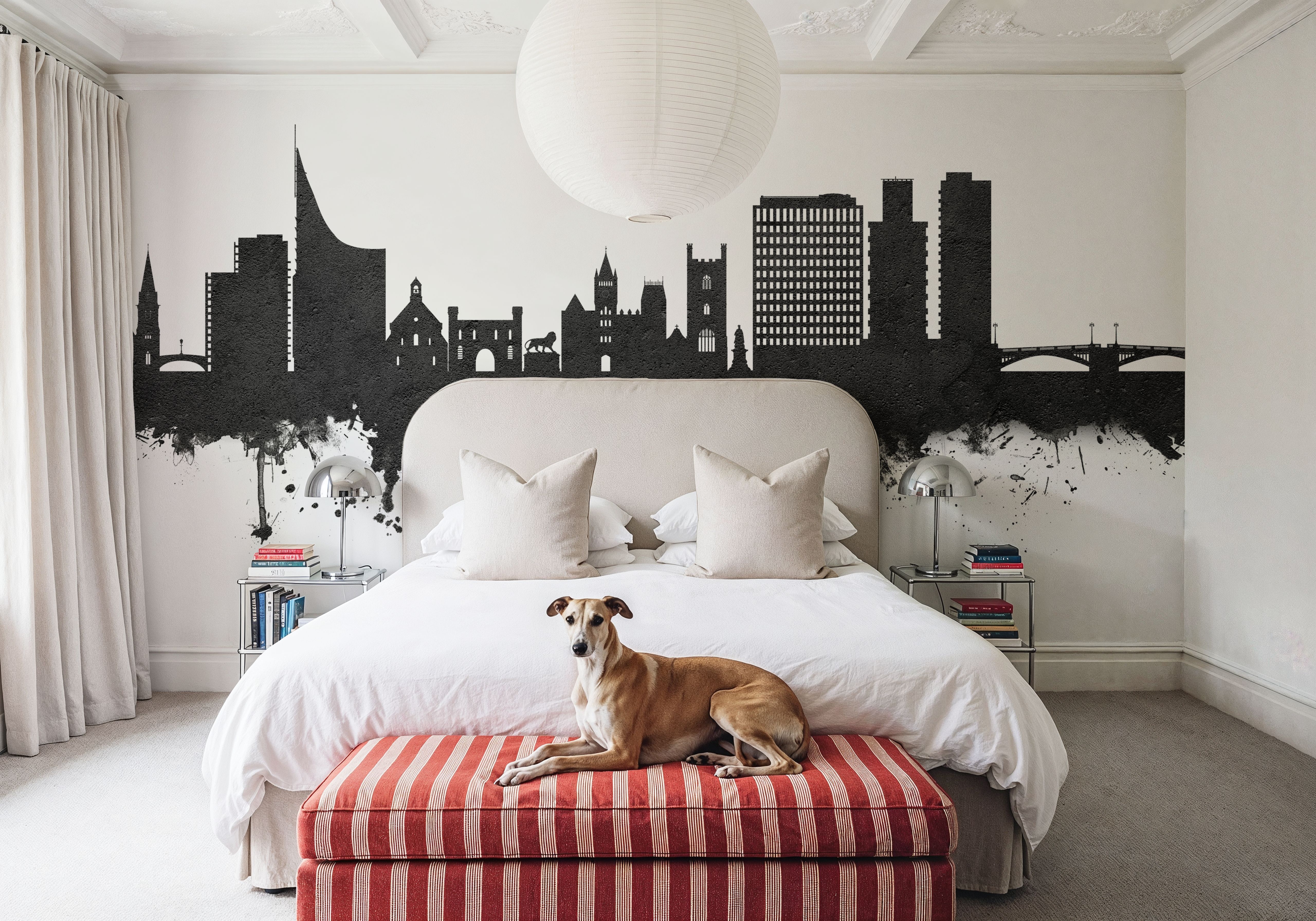 Reading England Skyline Black & White