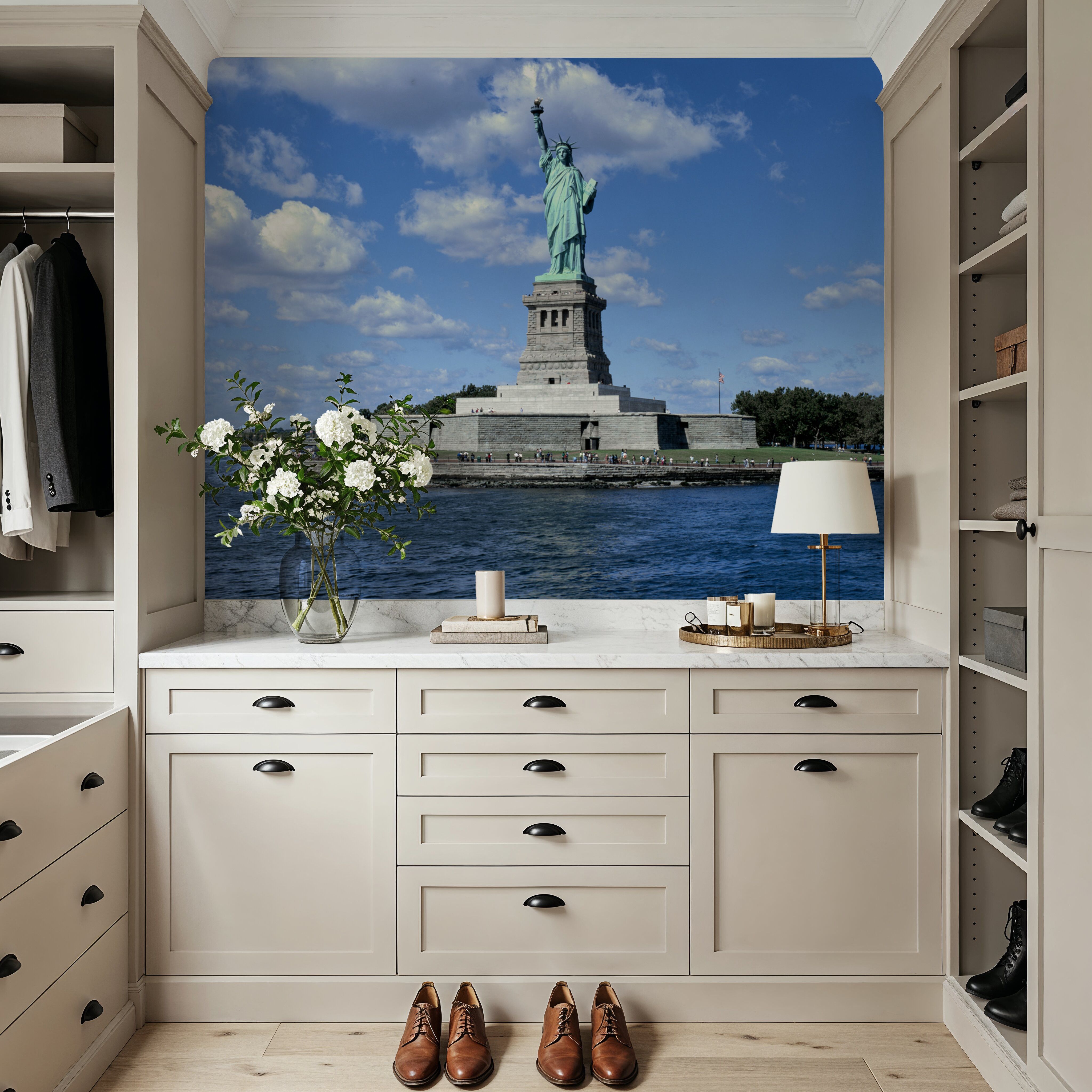 Clouds over the Statue of Liberty