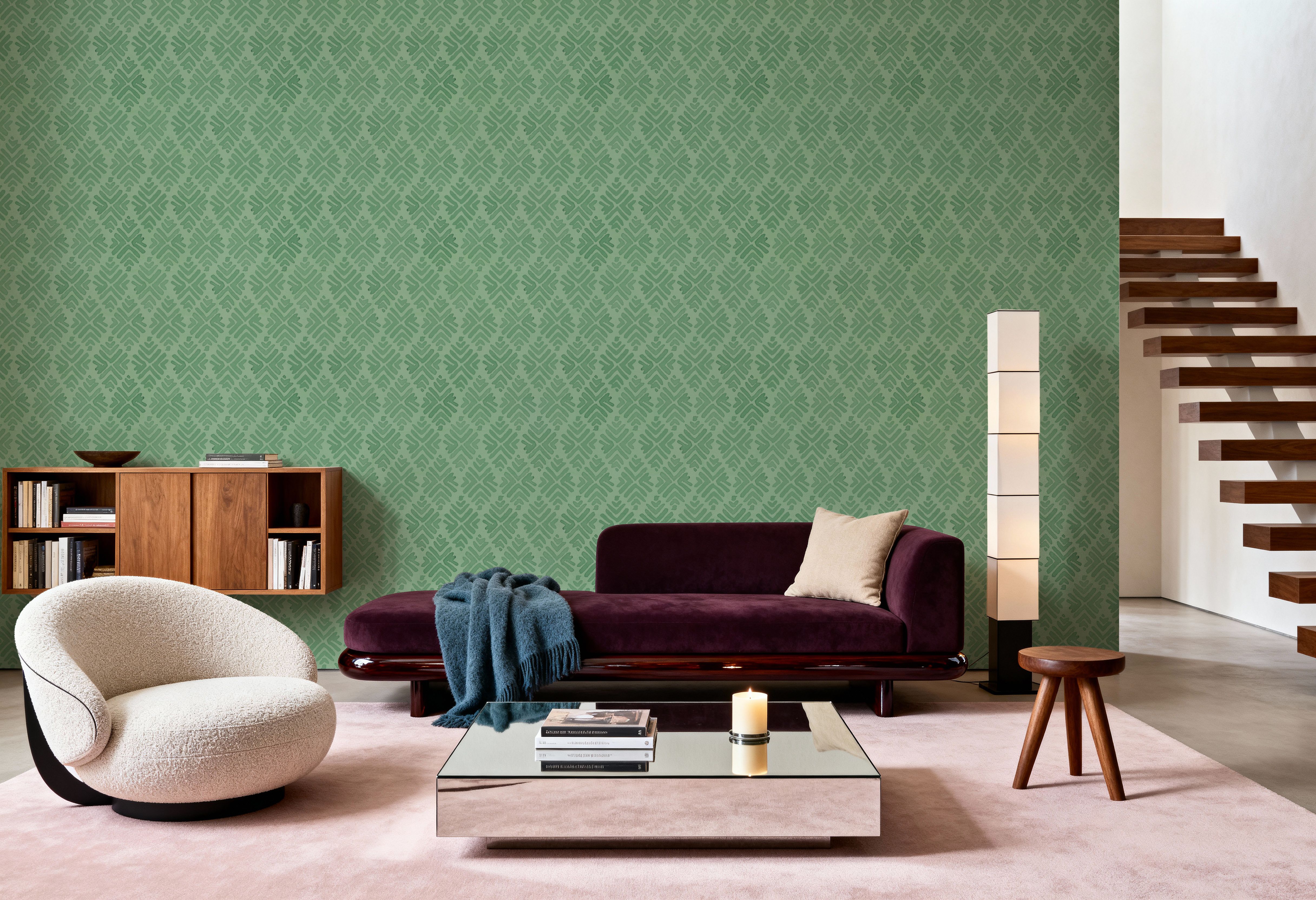 Bohemian Leaves Green