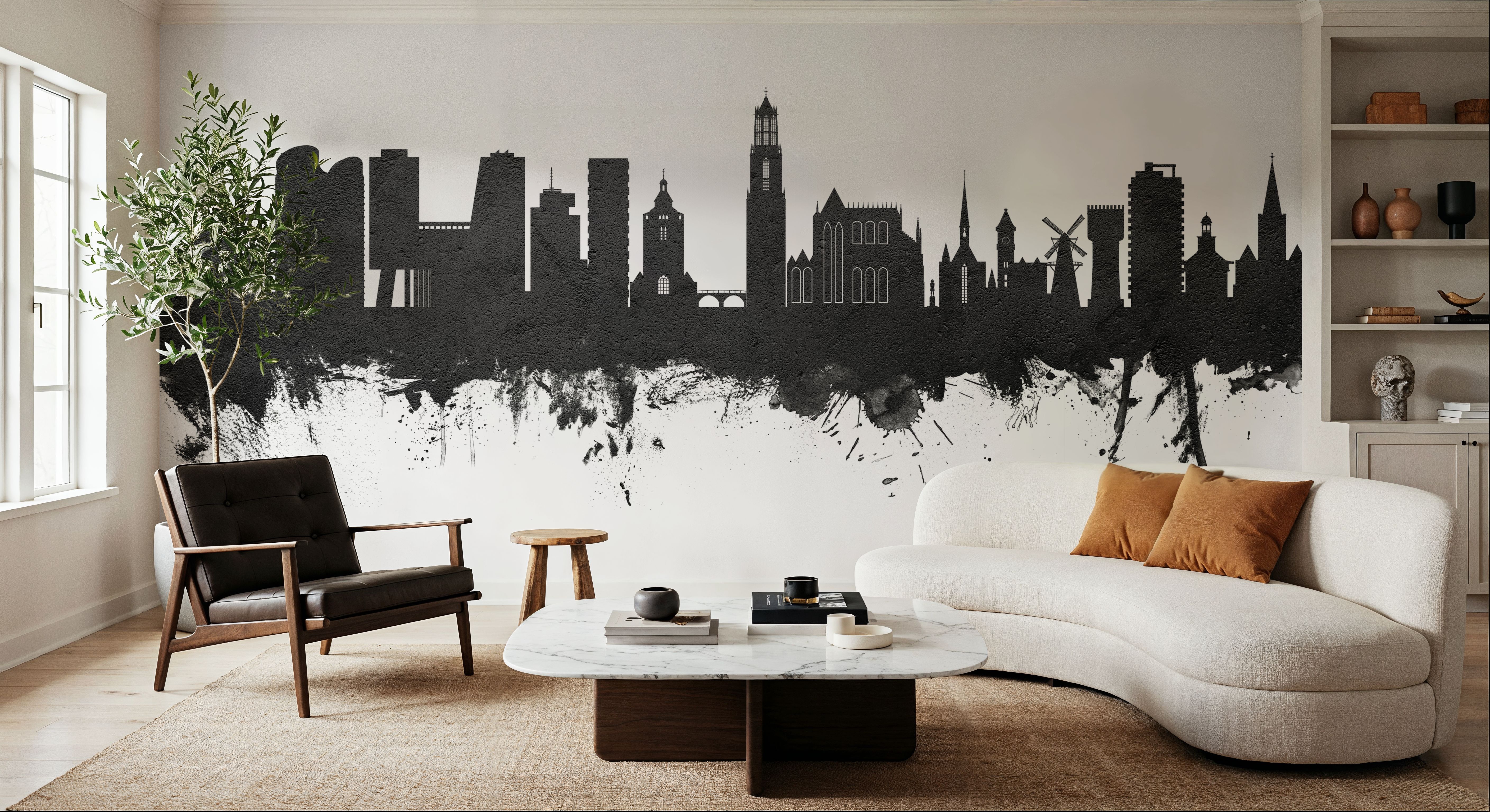 Utrecht The Netherlands Skyline Black & White