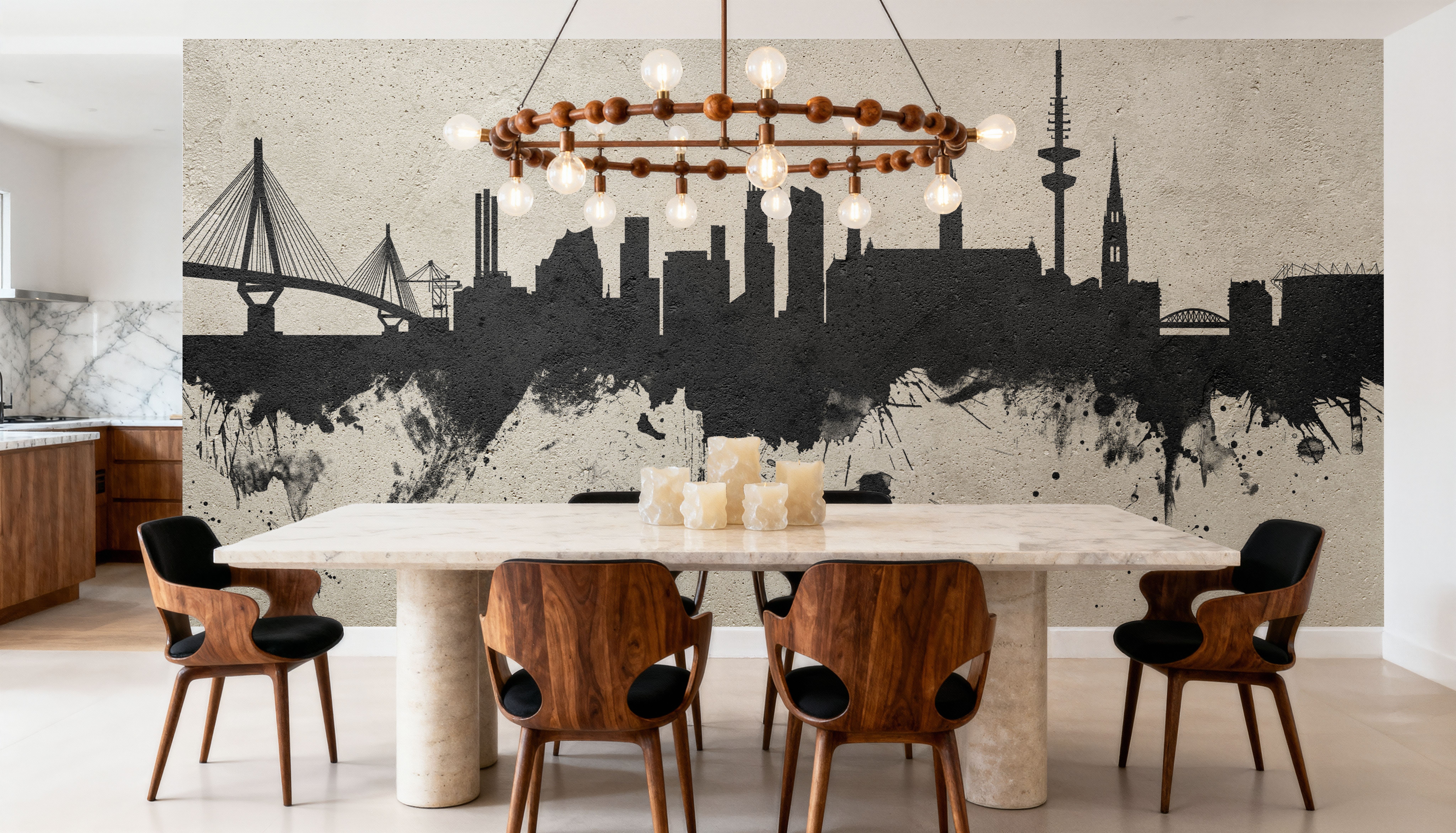 Hamburg Germany Skyline Concrete