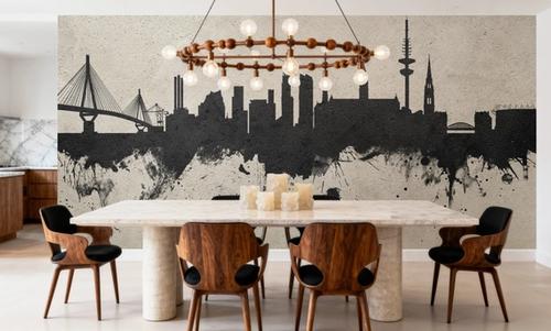 Hamburg Germany Skyline Concrete