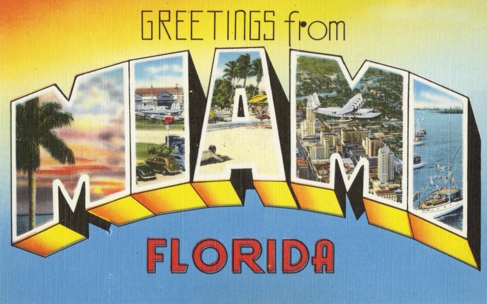 Greetings from Miami - Screenprint Postcard