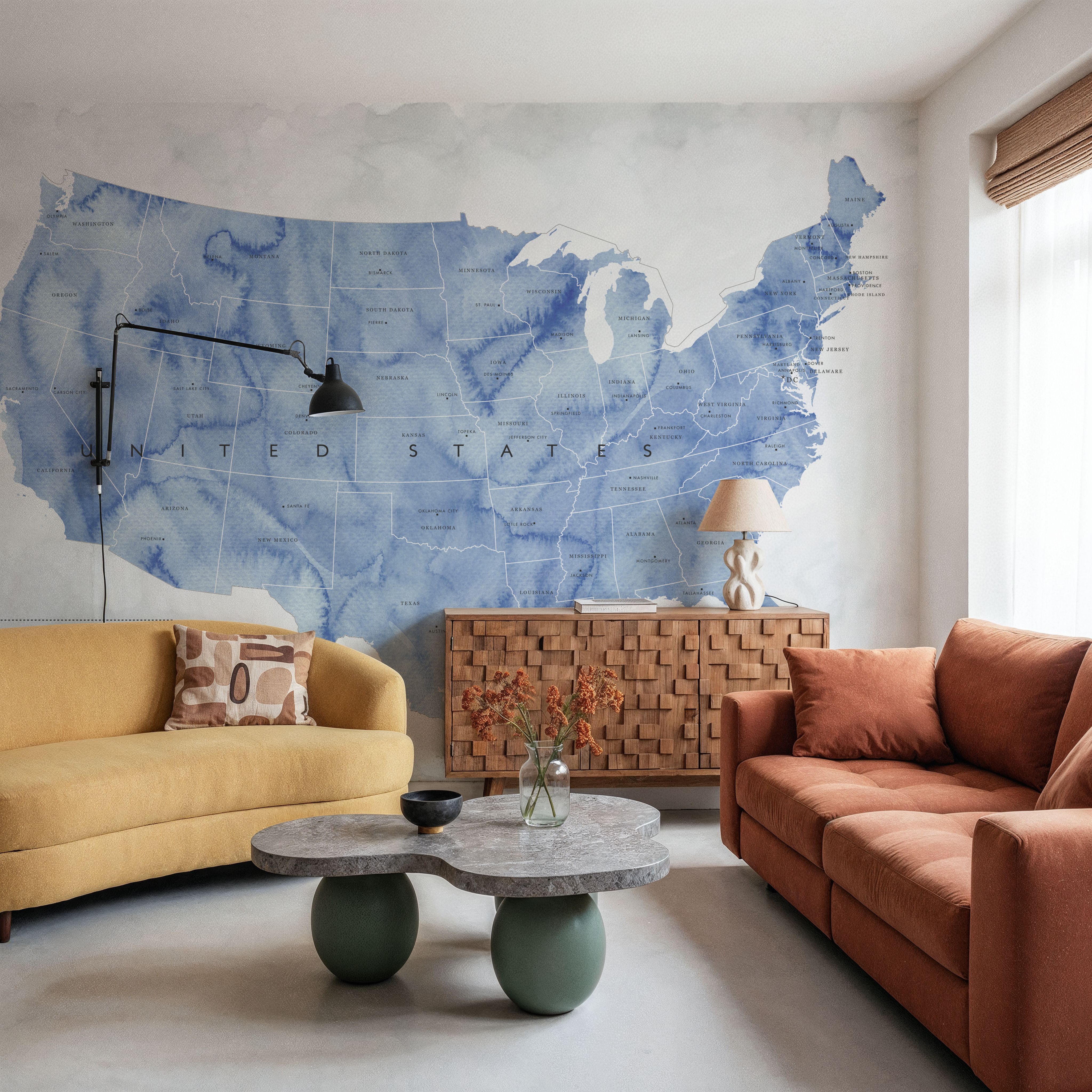 US State Map - Iria Wash