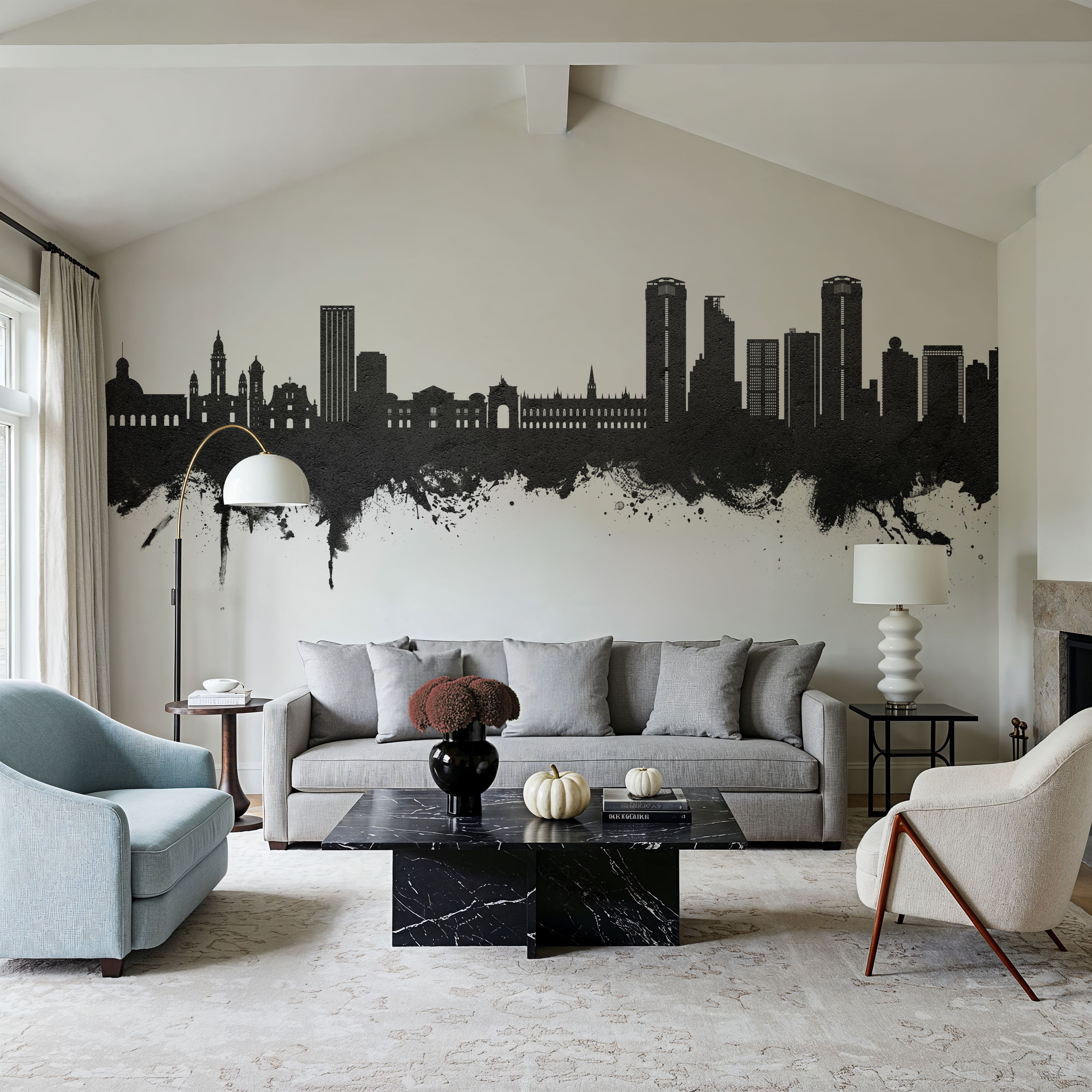 Caracas Skyline Black & White