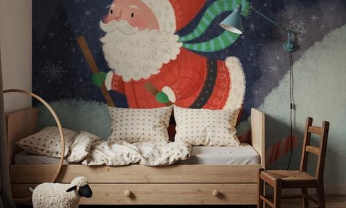 Skiing Santa