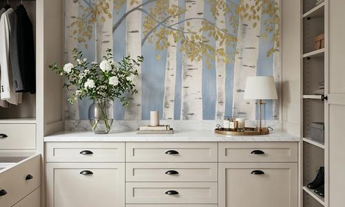 Fresh Forest Light Blue Gold