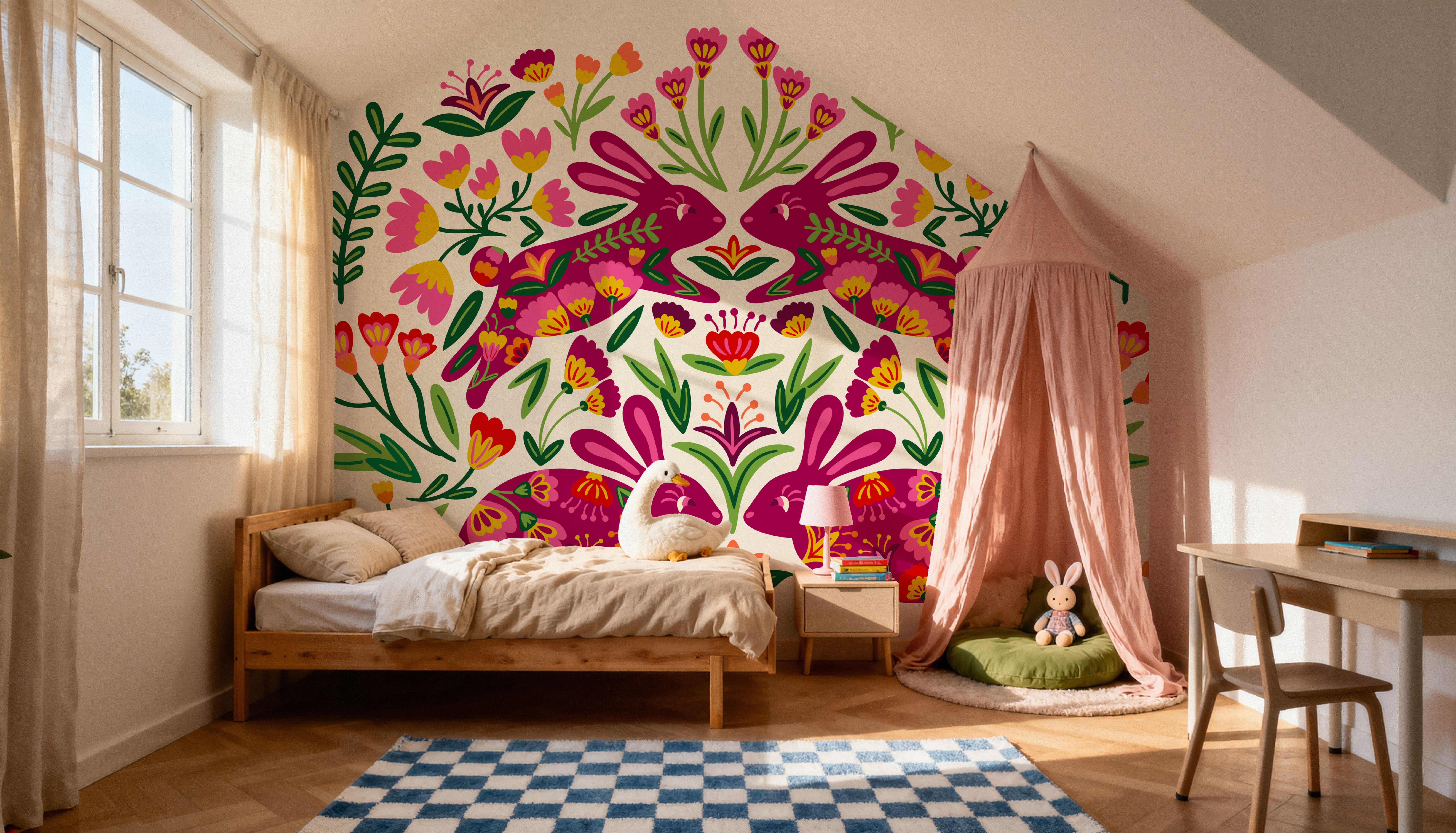 Otomi Rabbits & Flowers