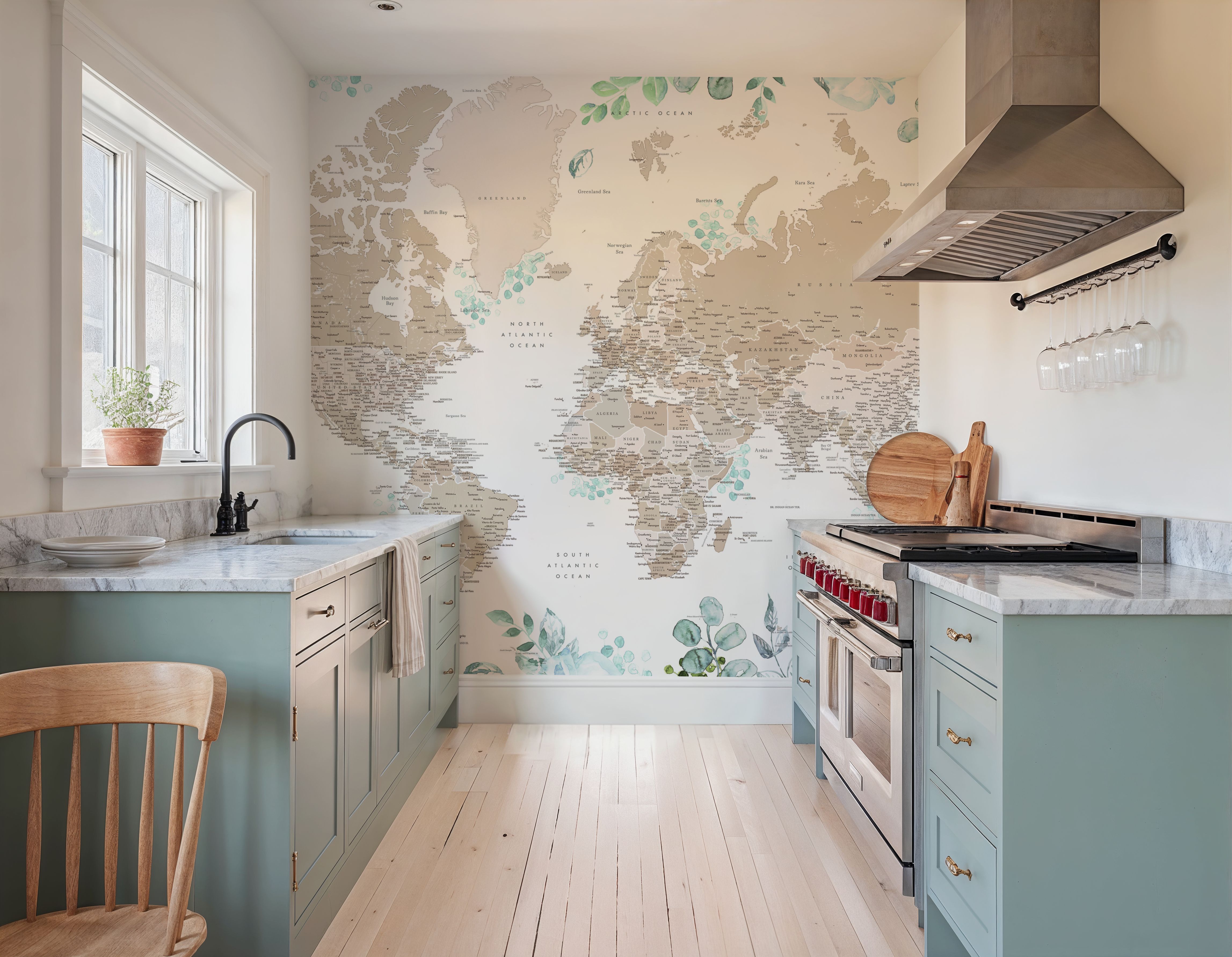 World Map Cities - Leanne