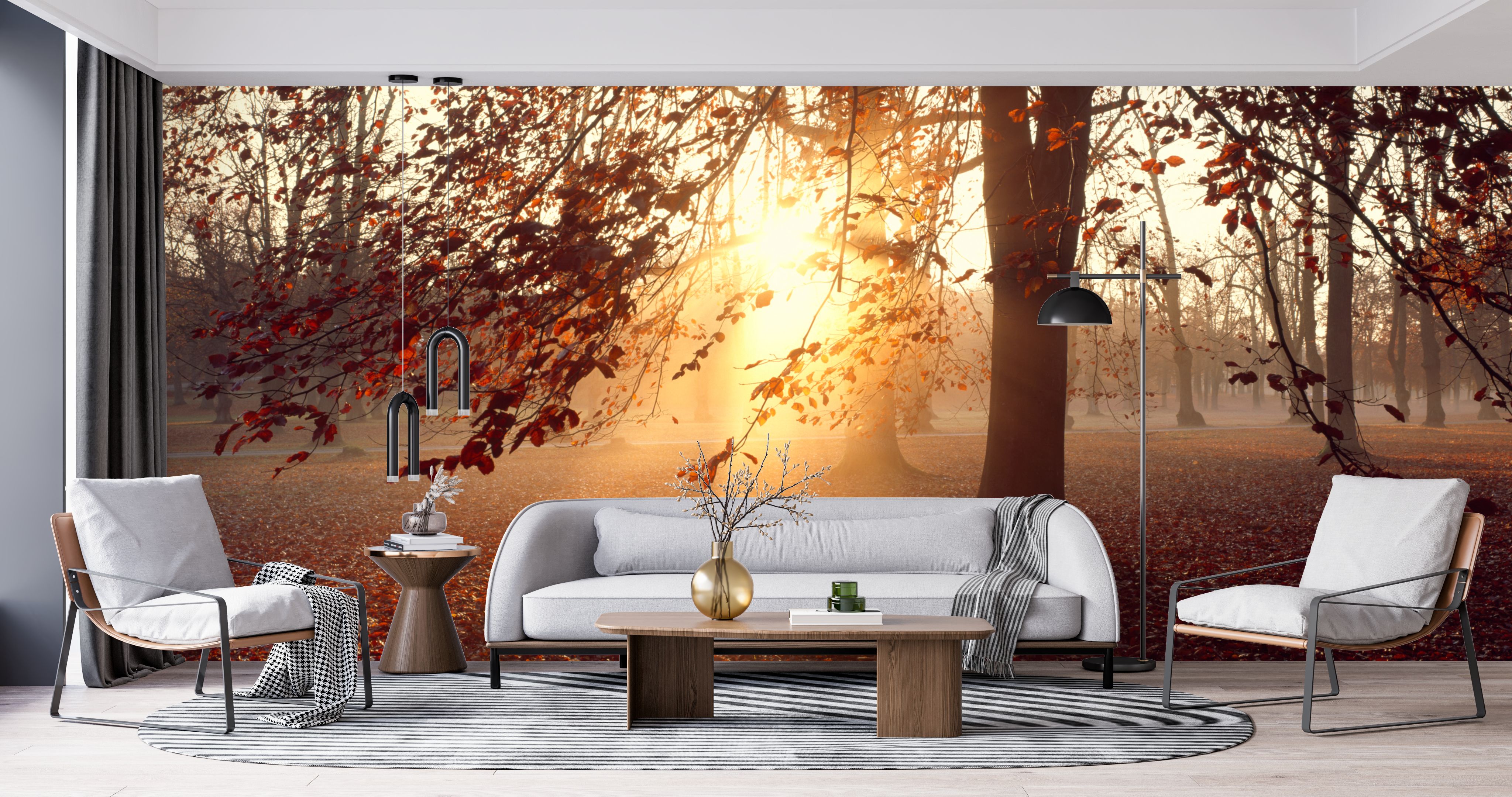 Uplandia Trees premium wallpaper mural | Wallism | A creative ...