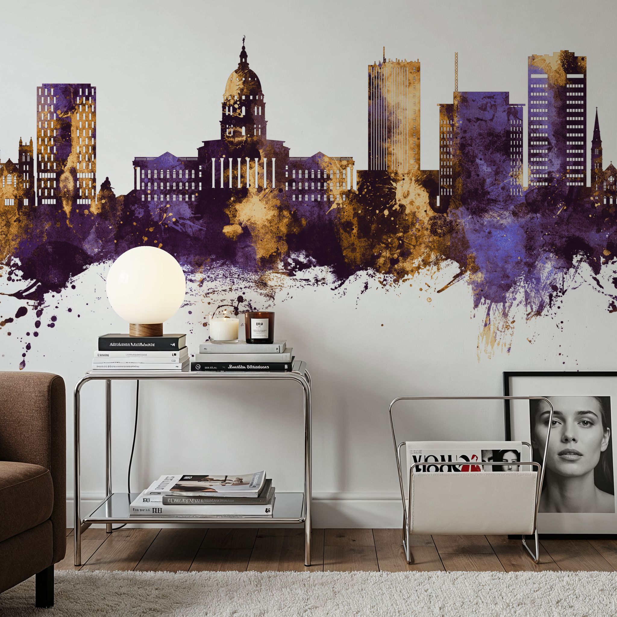 Topeka Wyoming Skyline Purple & Gold