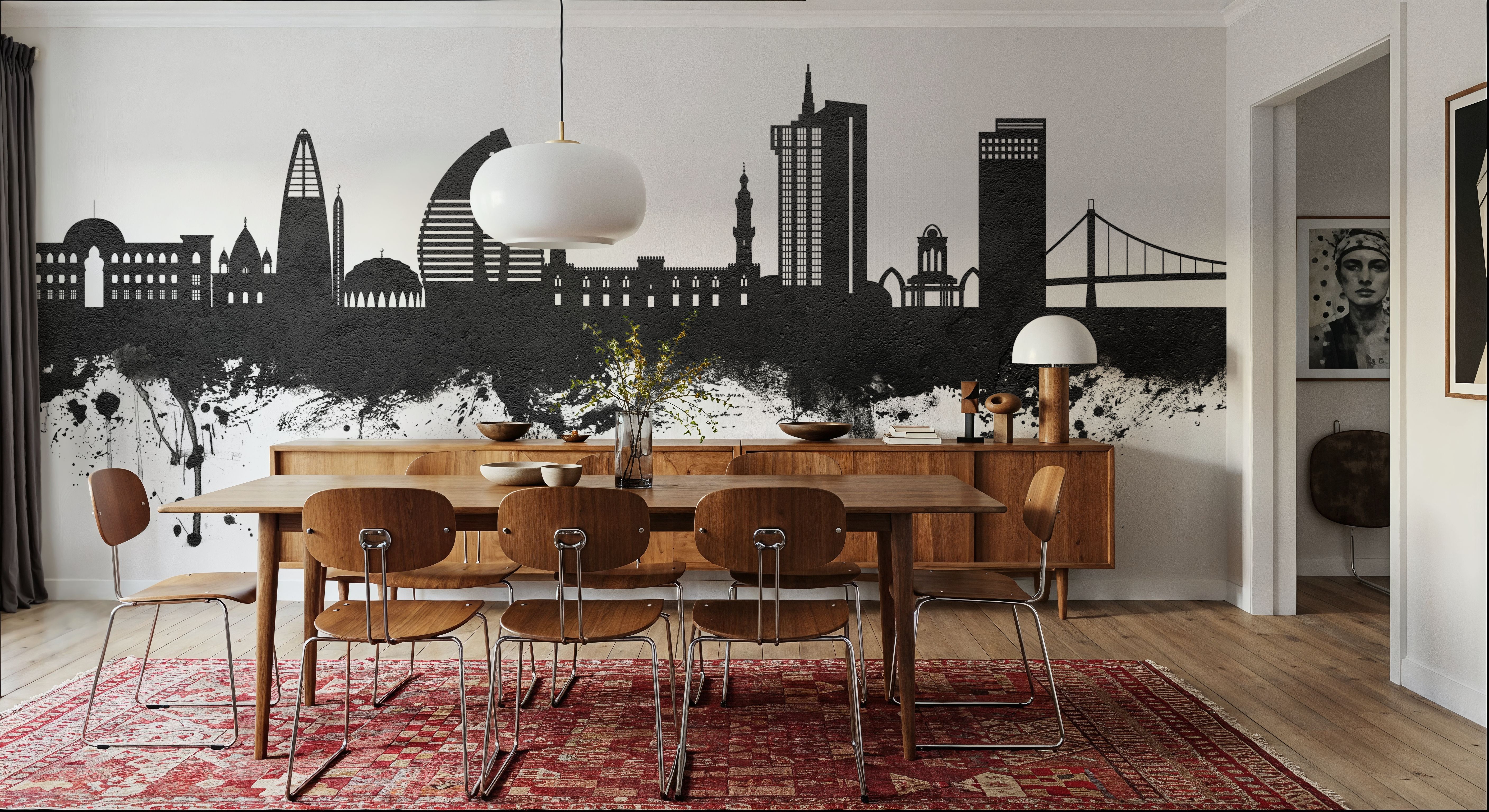 Khartoum Sudan Skyline Black & White