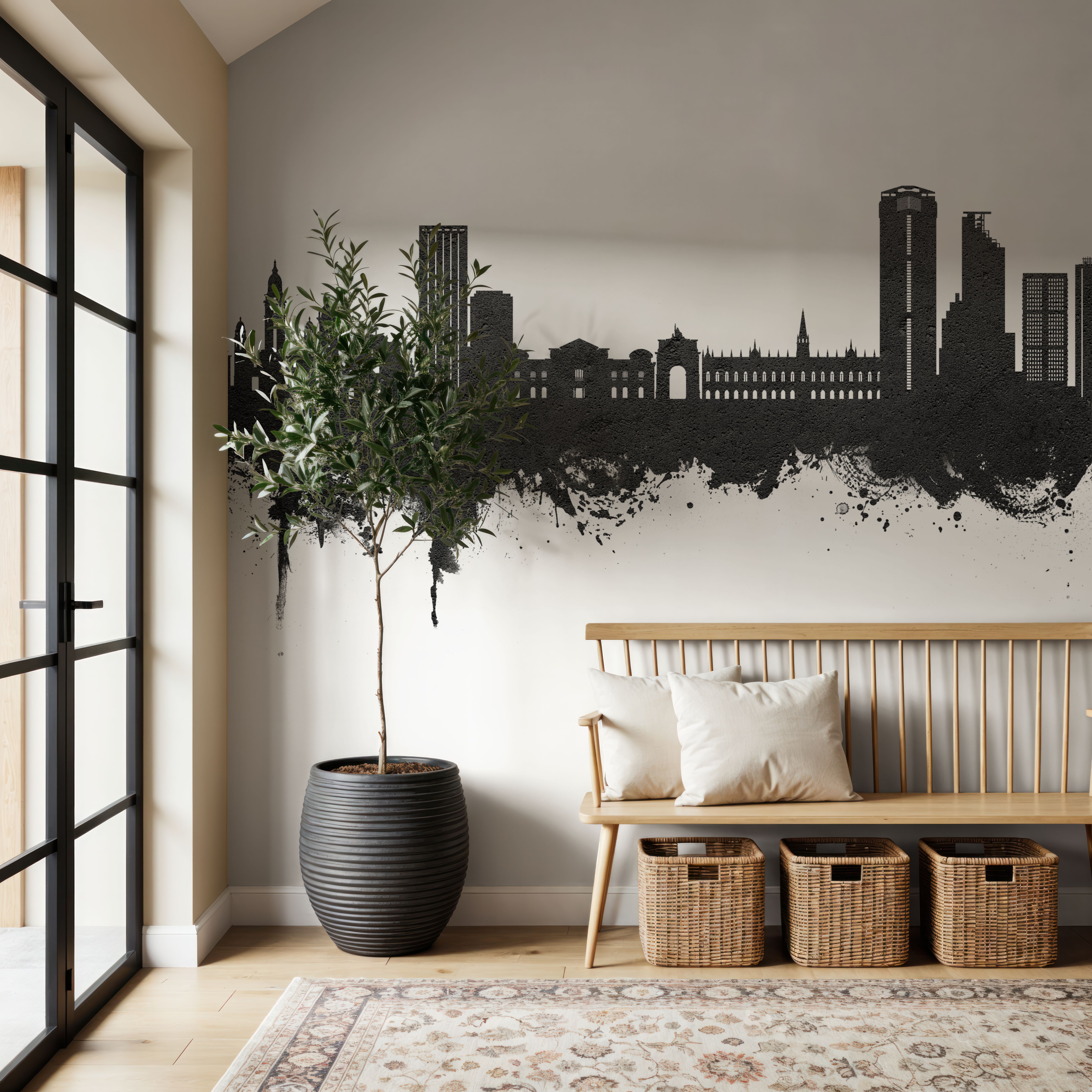 Caracas Skyline Black & White