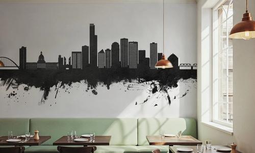 Edmonton Canada Skyline Black & White