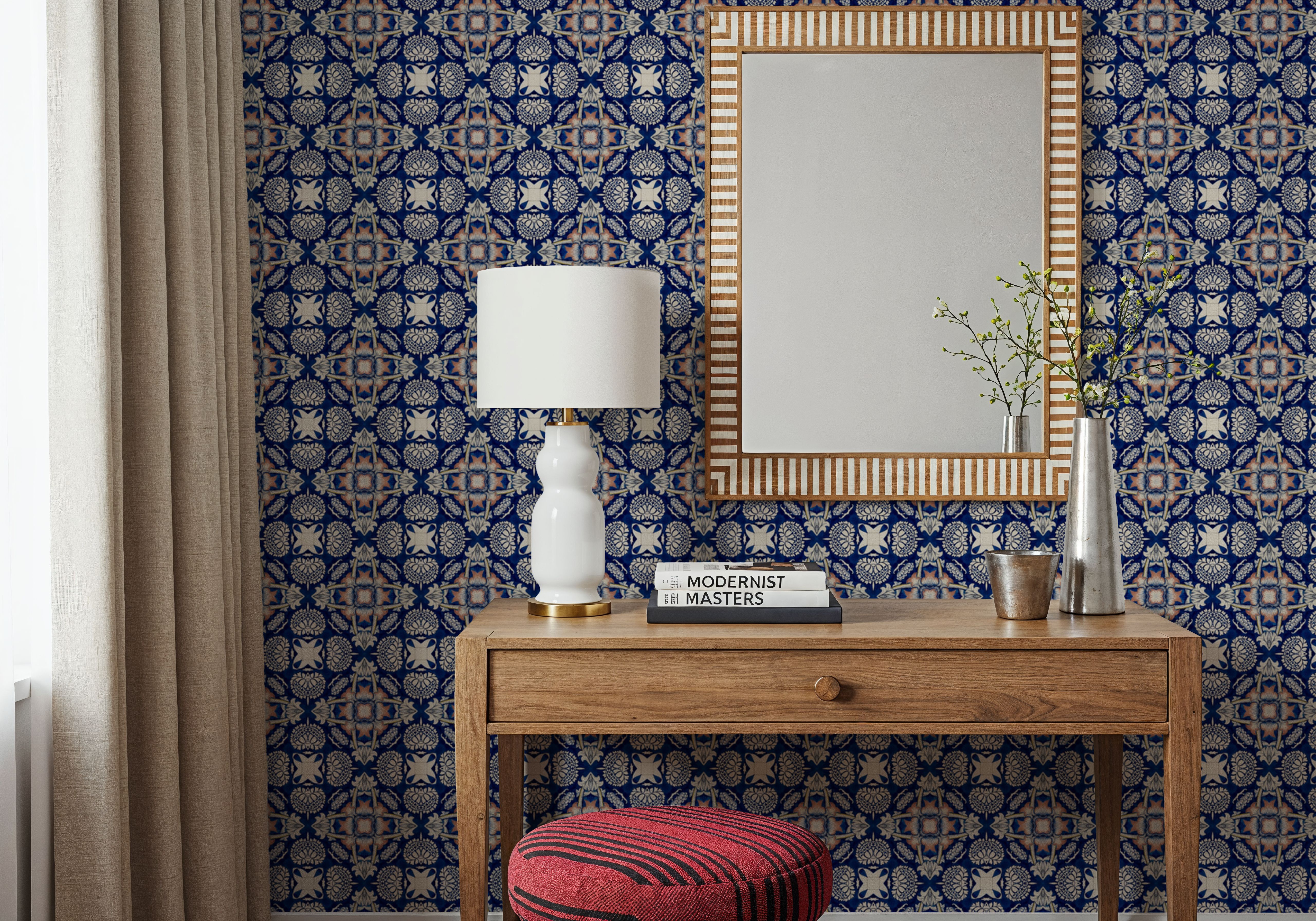 Nara Indigo And Peach