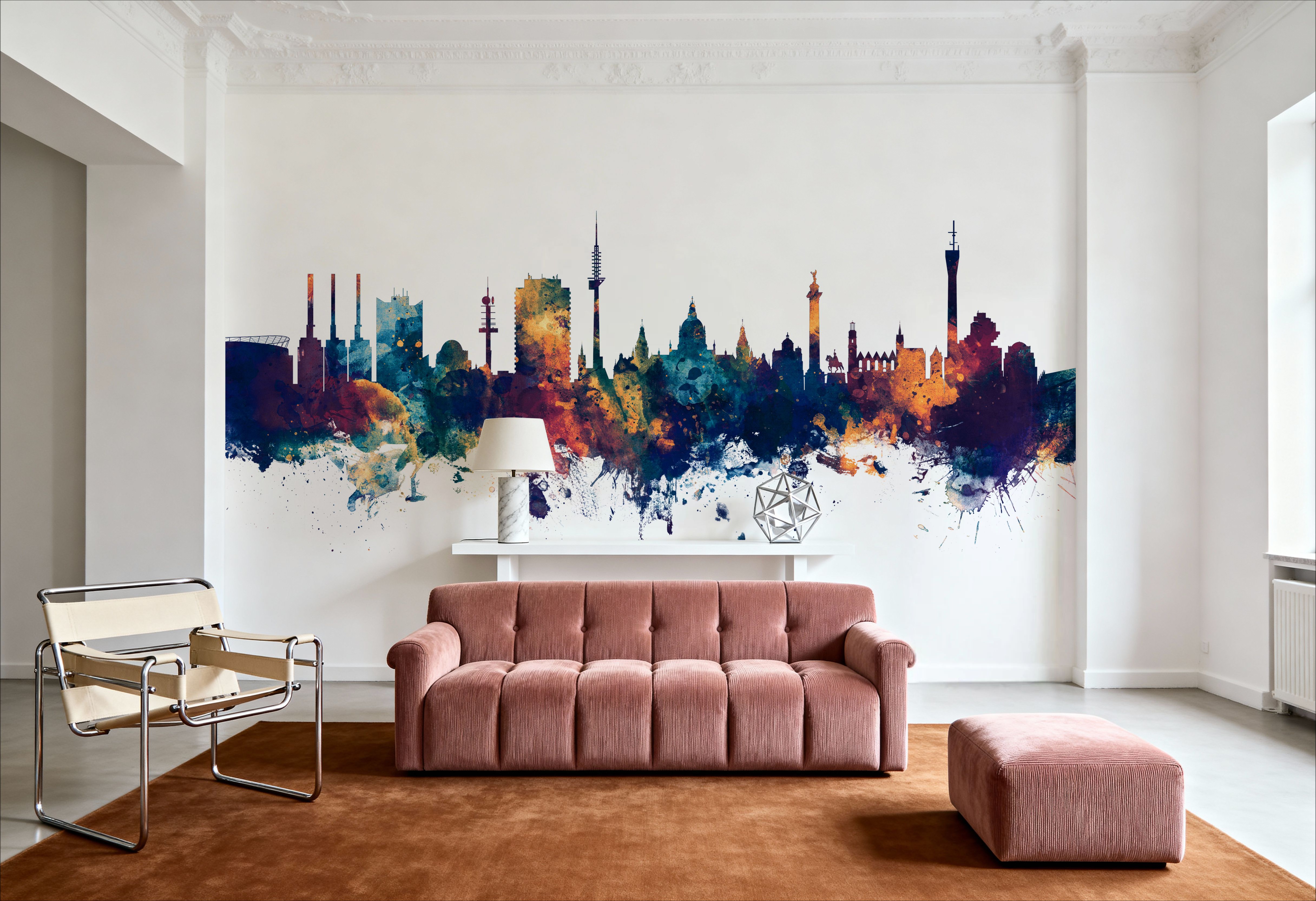 Hannover Germany Skyline Blue & Bronze