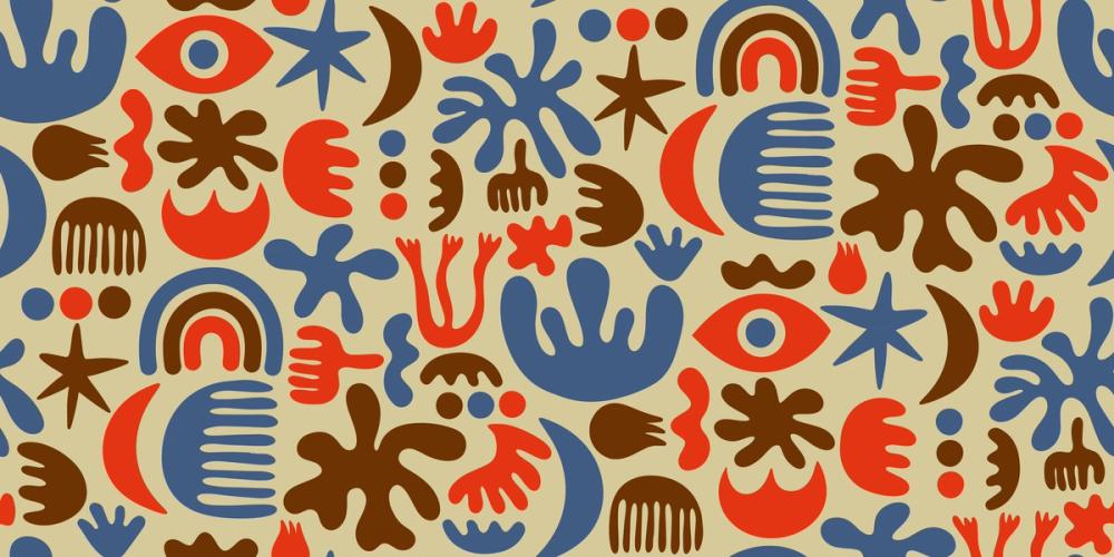 Cute Cutouts Mural, Multi