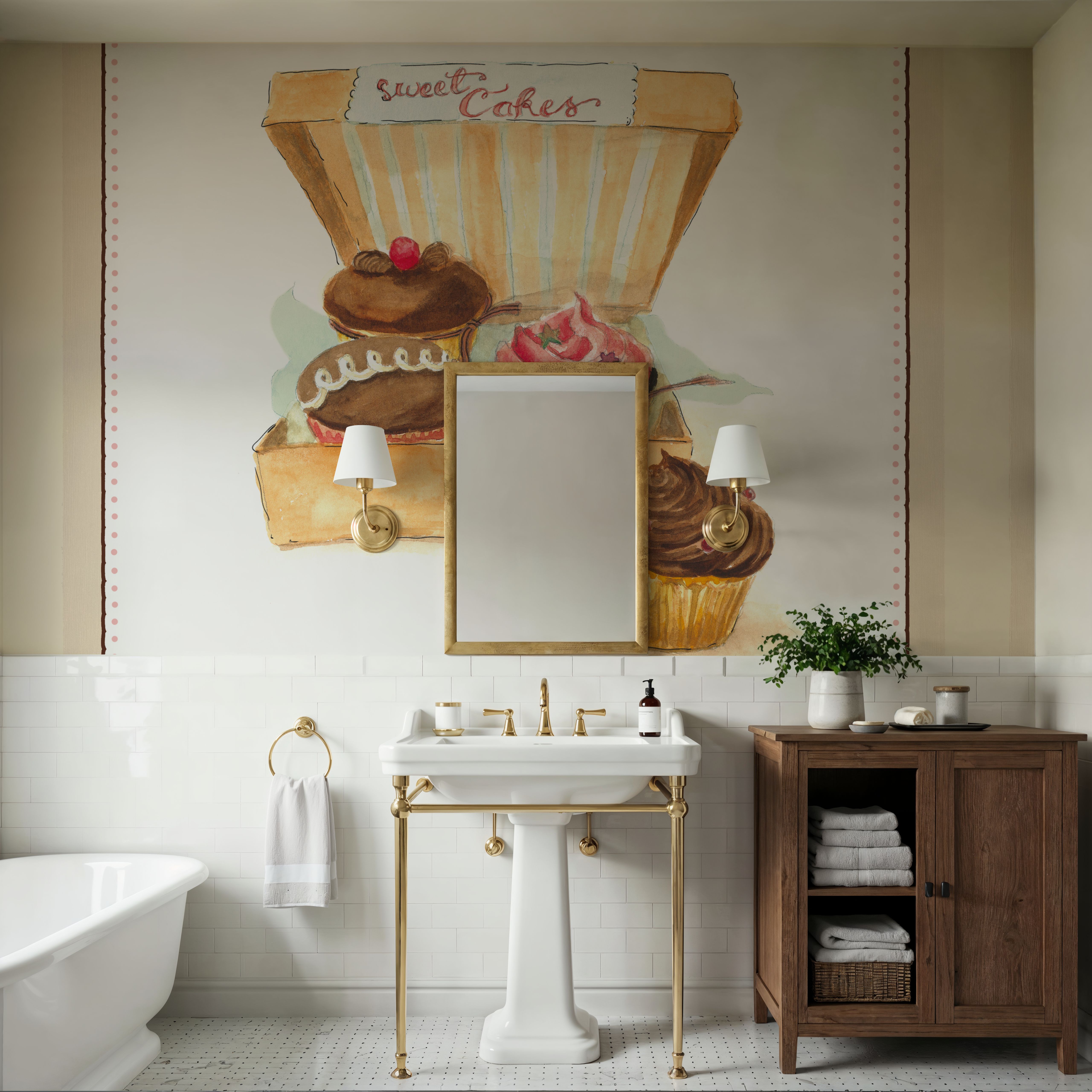 Cupcake Quartet on Stripes