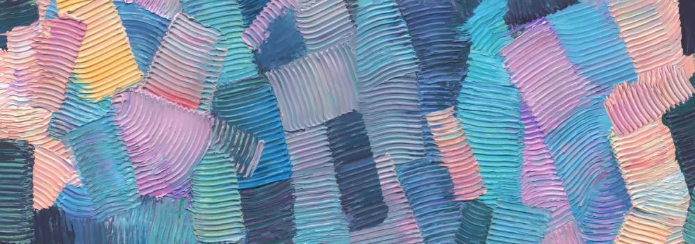 Abstract Stroke Texture Painting, Blue