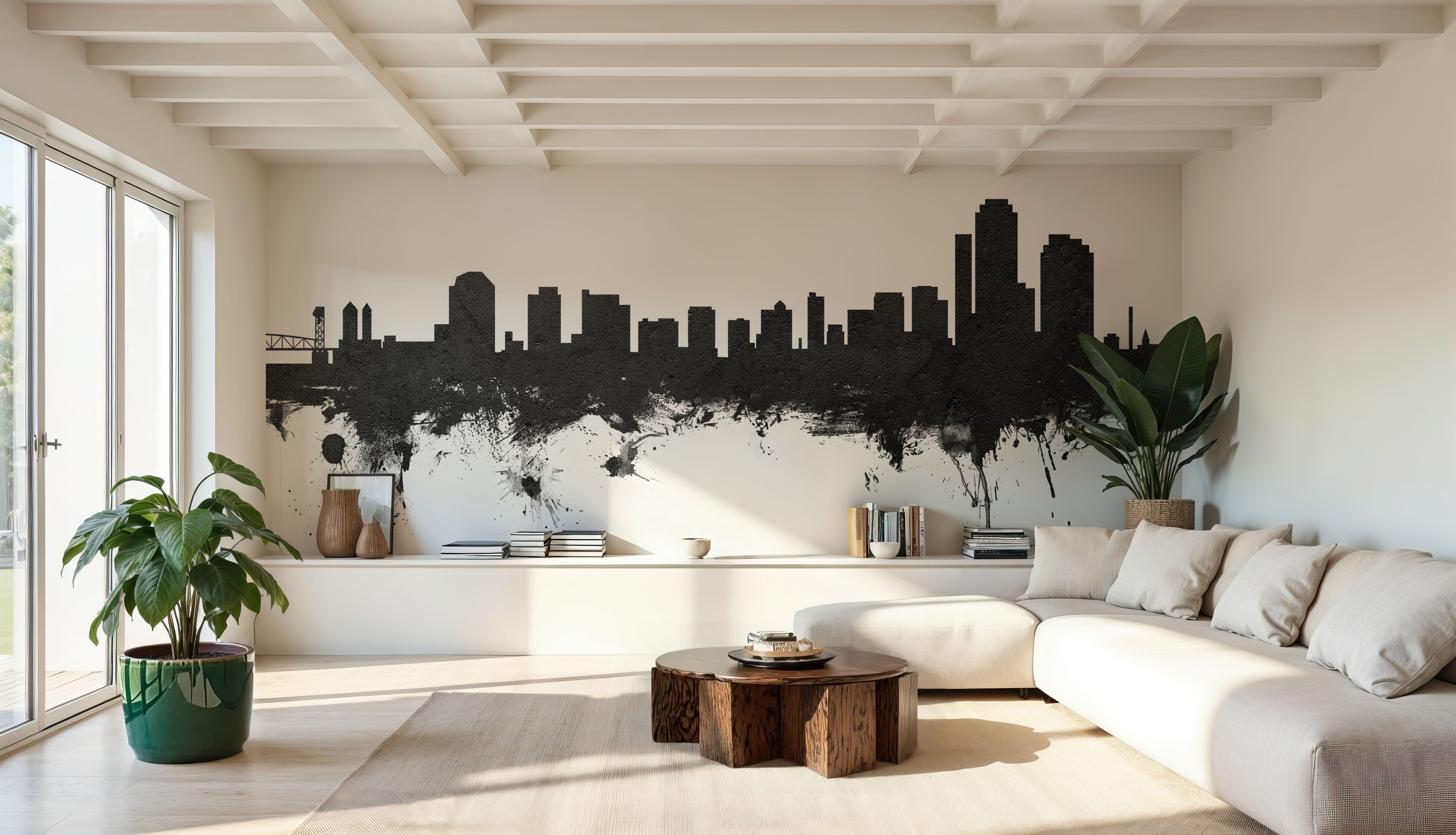 Wilmington Delaware Skyline Black & White