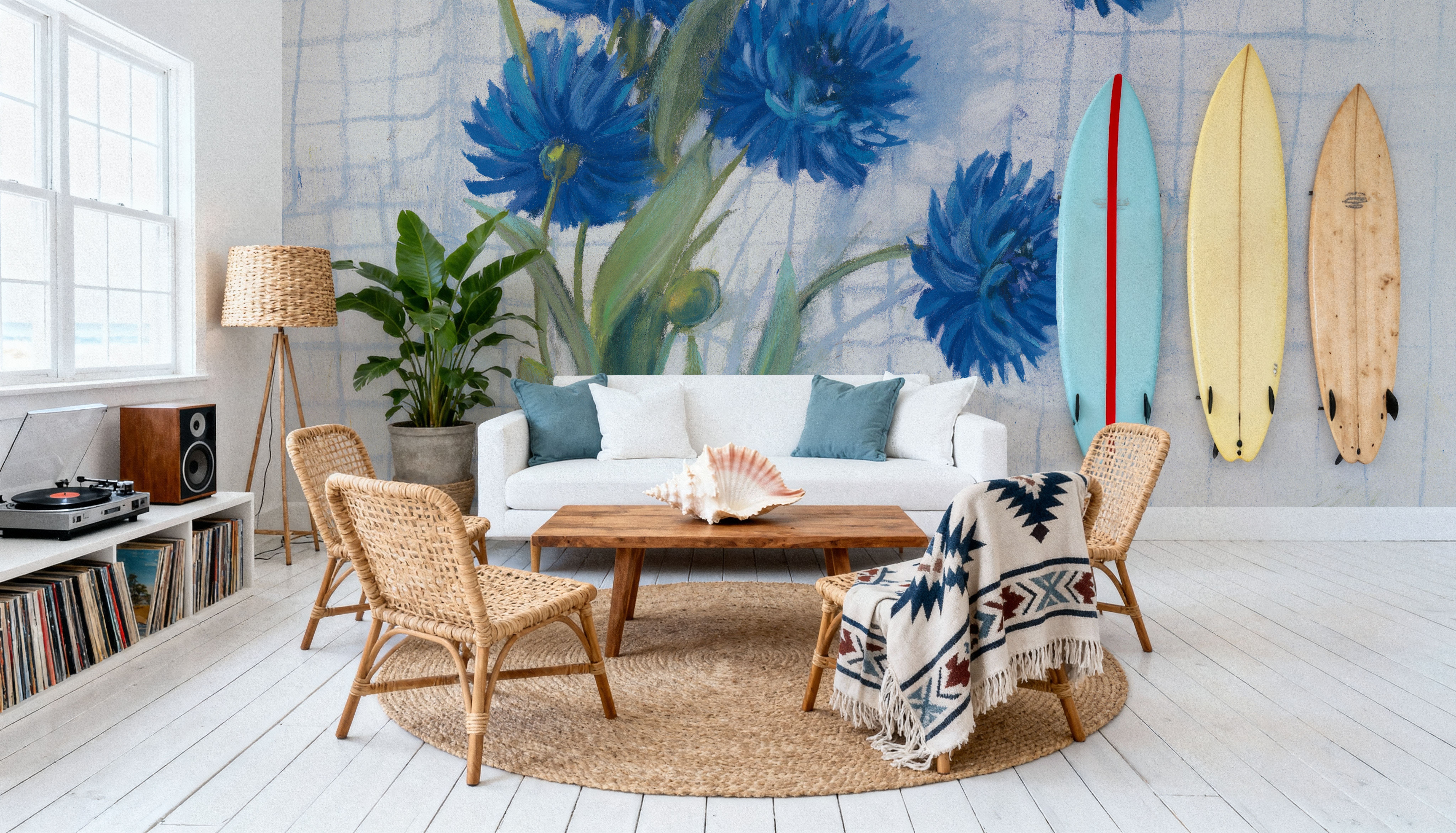 Cornflowers on Linen