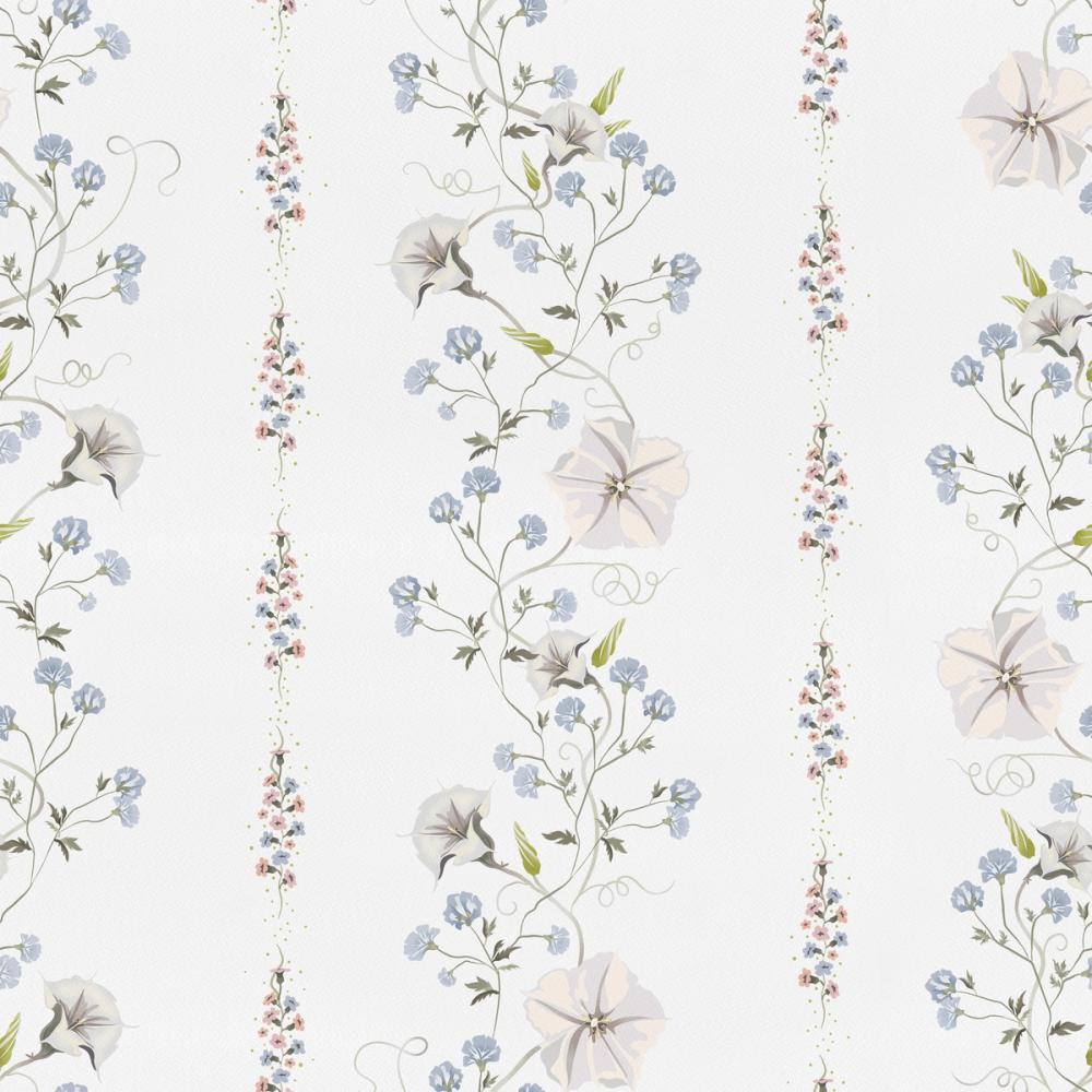 Trailing Flower Stripe, White