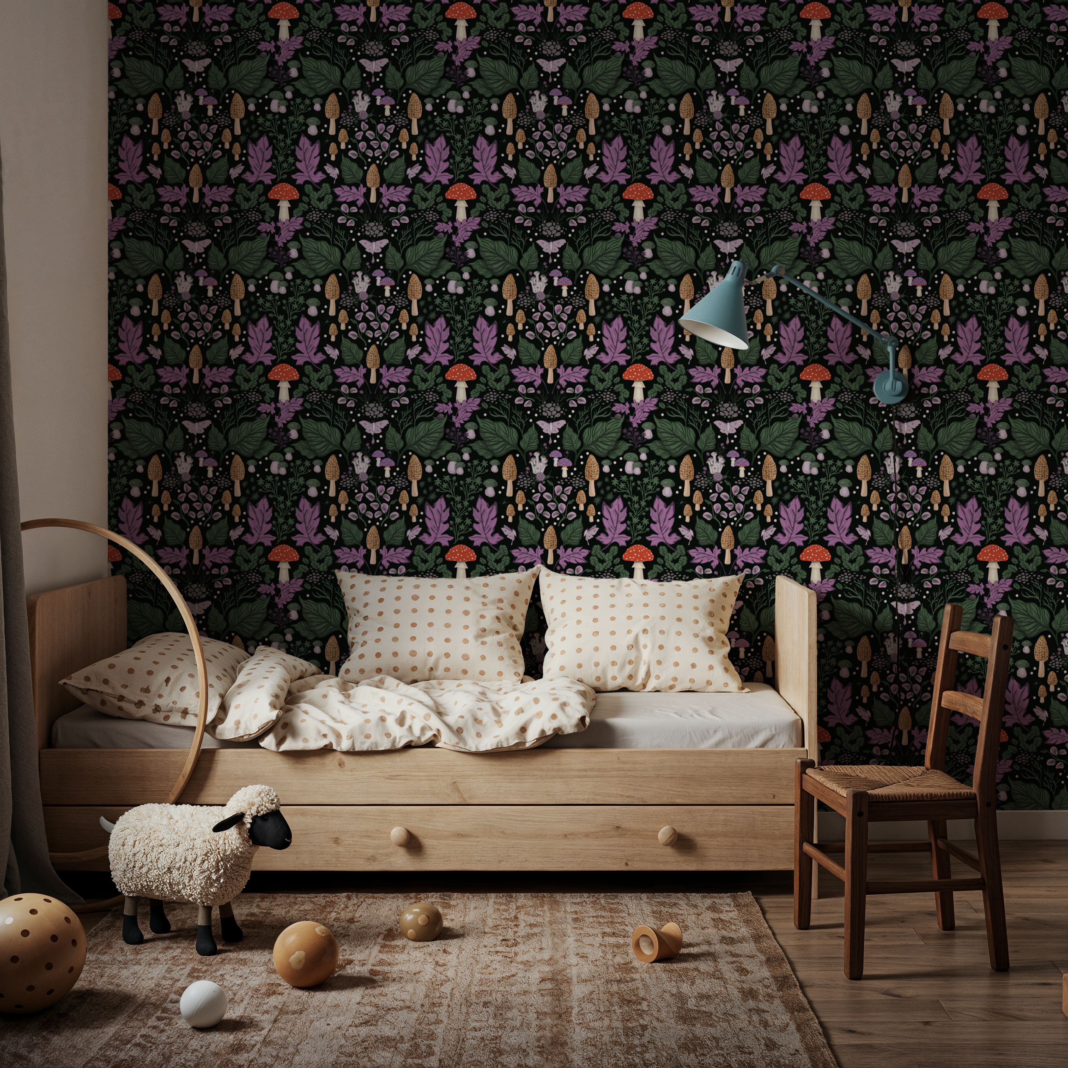 Autumn Forest Illustration, Purple