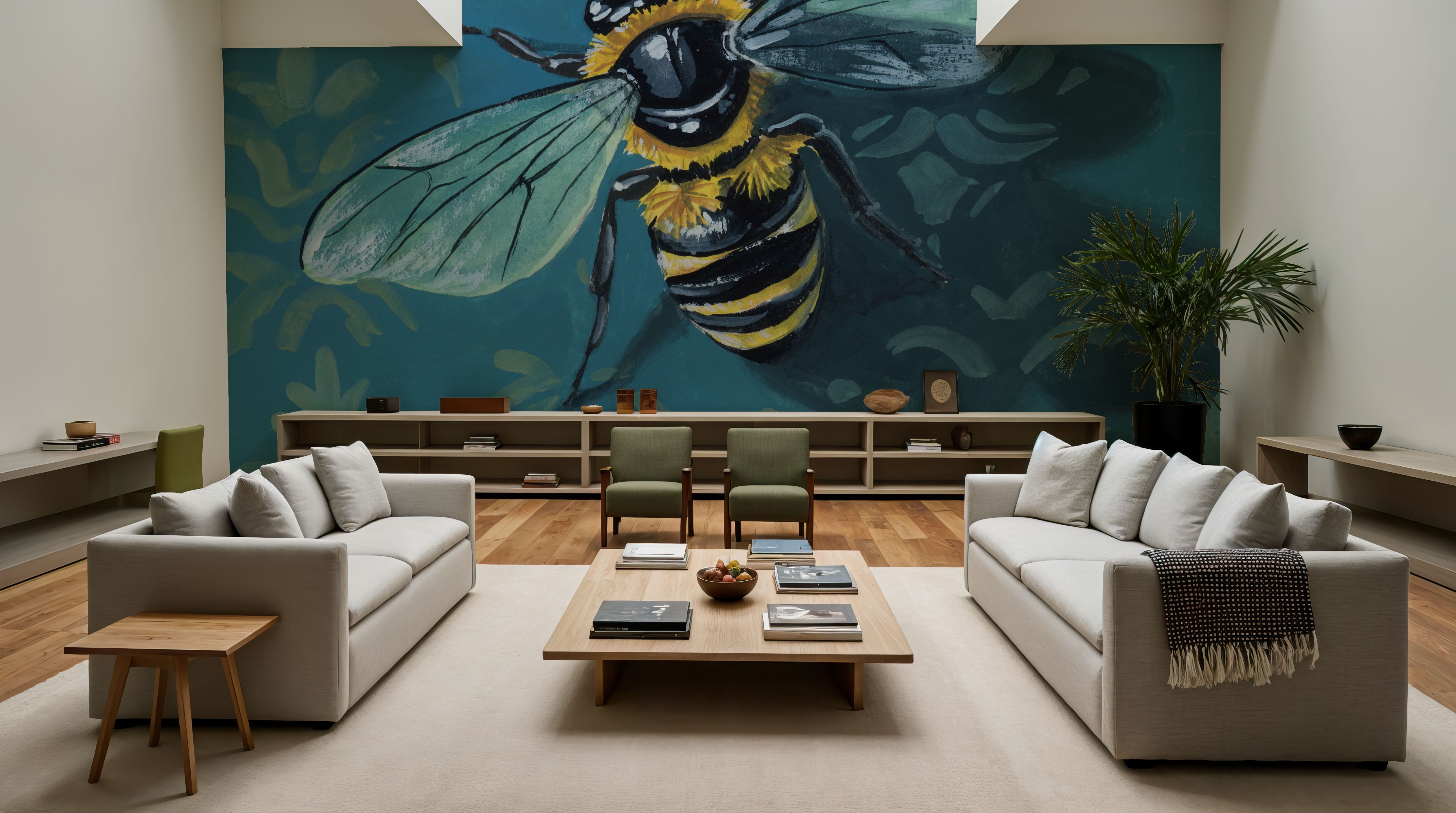 Bee on The Library Wall