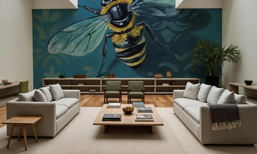Bee on The Library Wall