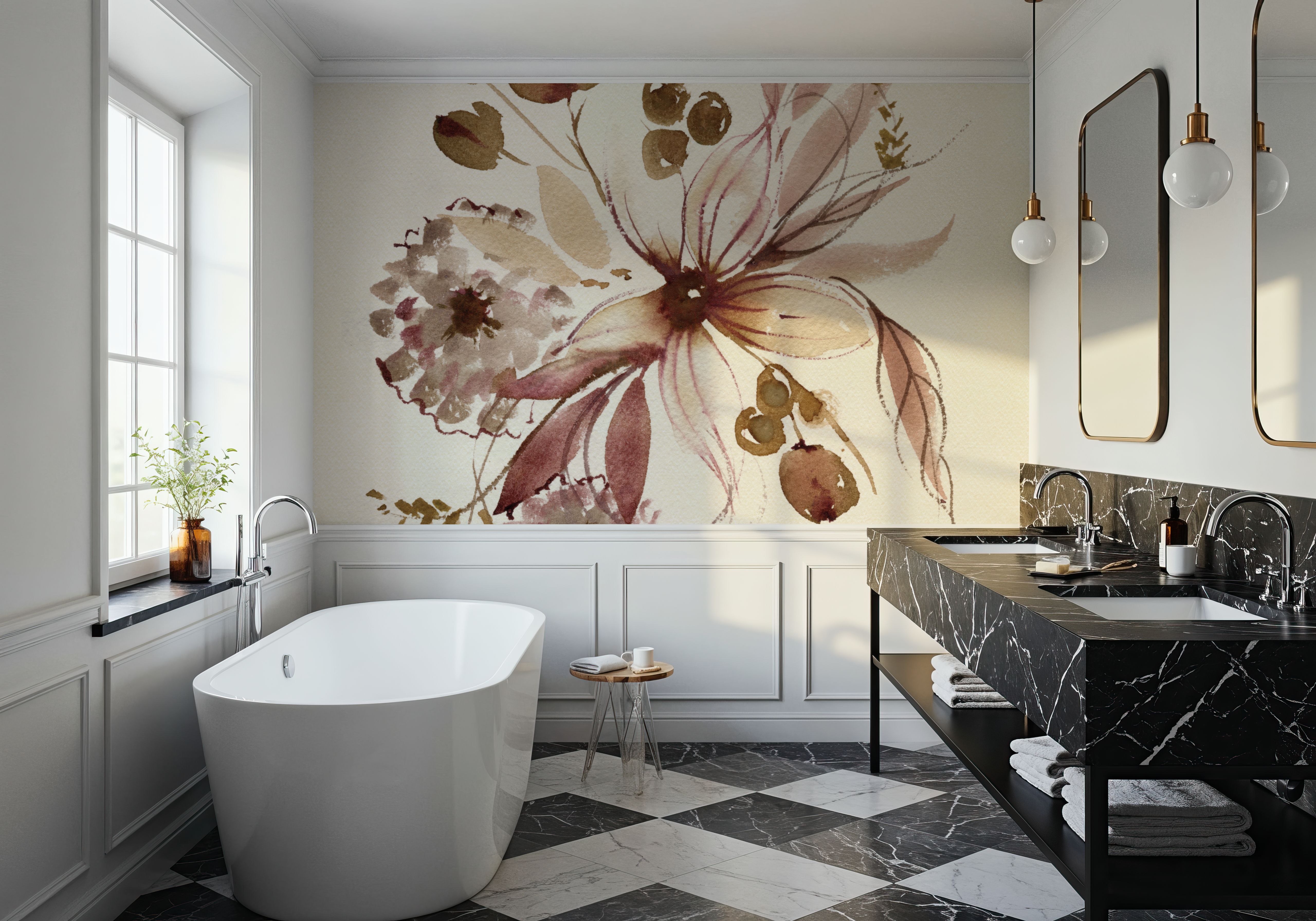 Sepia Floral
