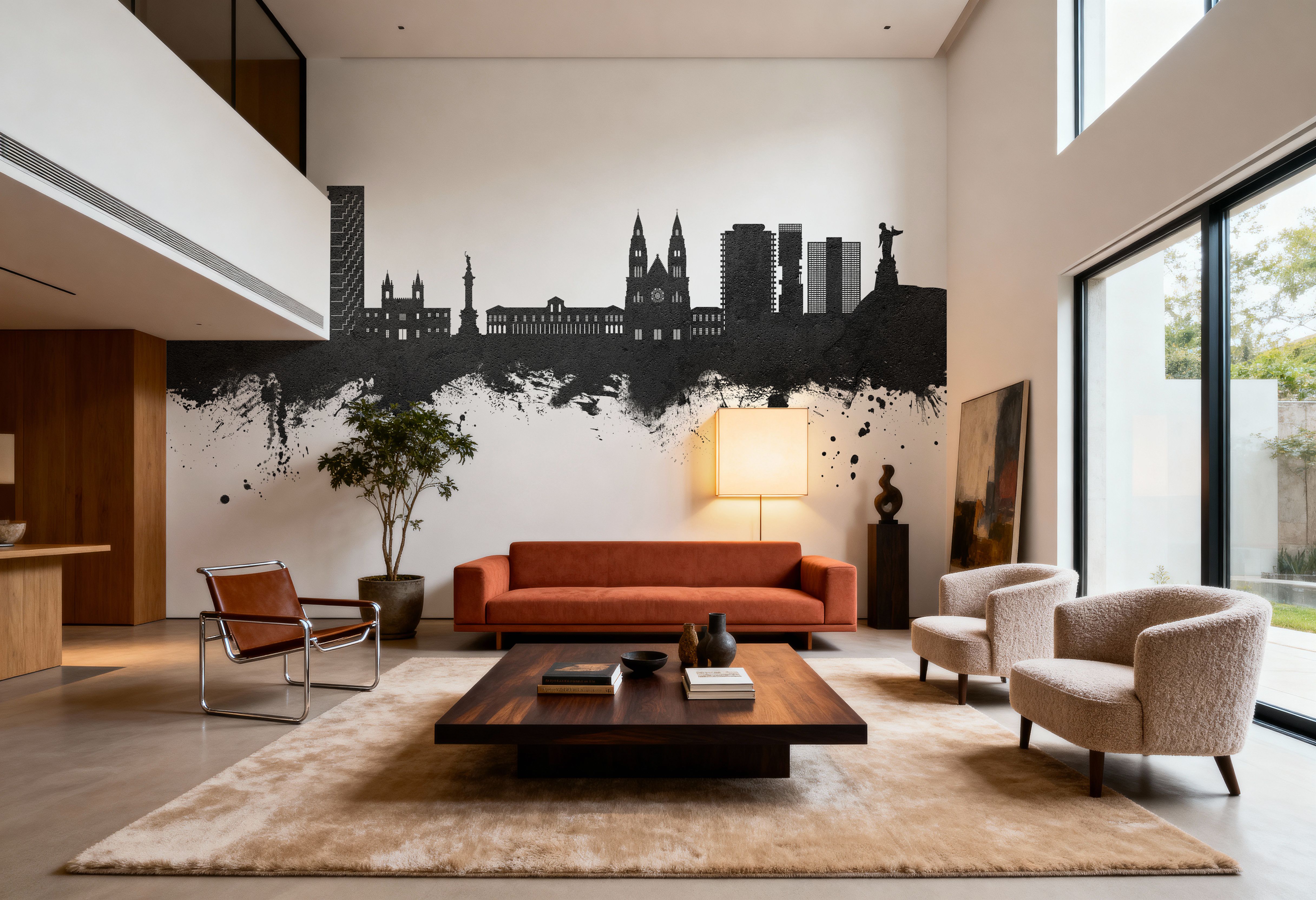 Quito Ecuador Skyline Black & White