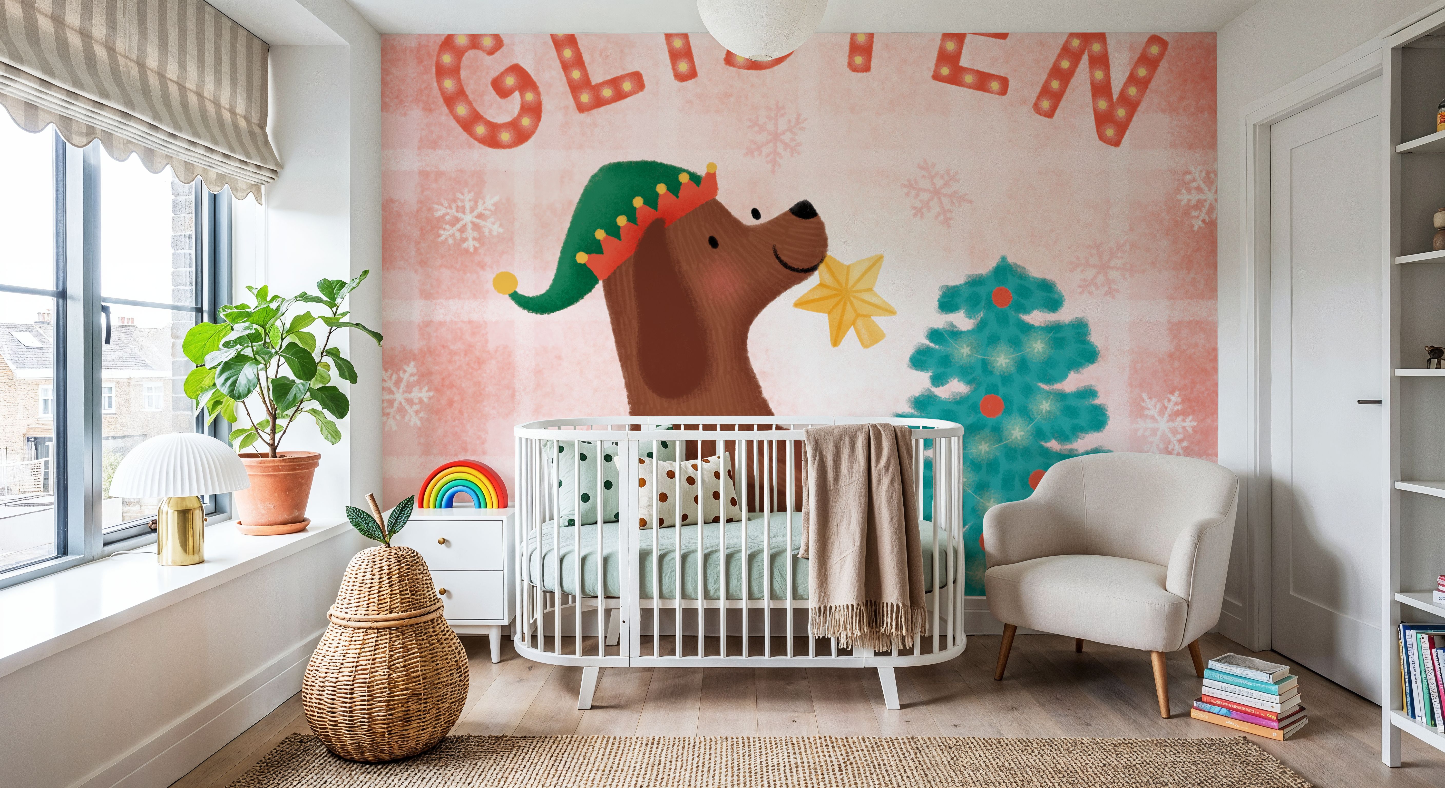 Festive Paws I, Behang