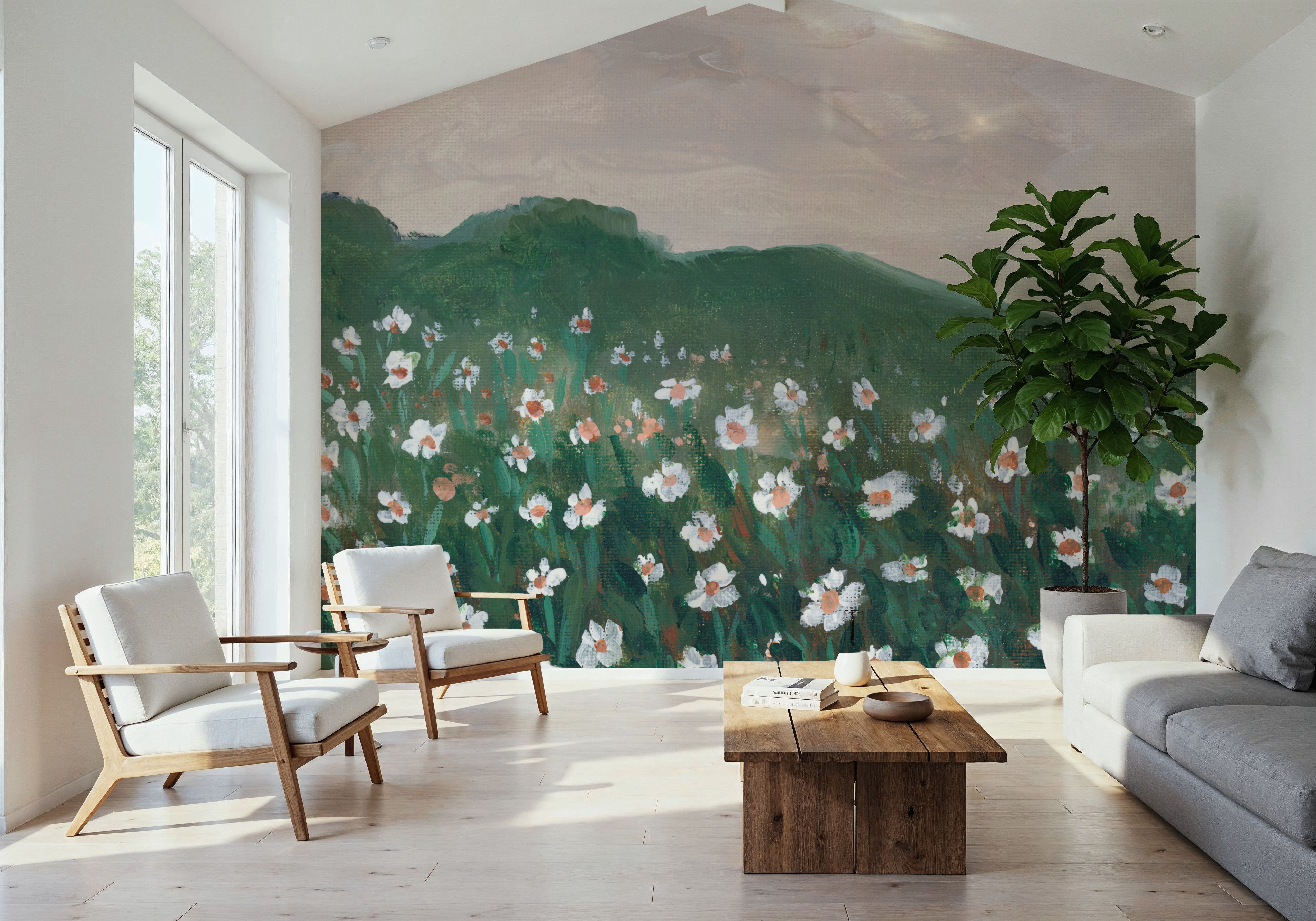 Grounded Flowers, Tapeten