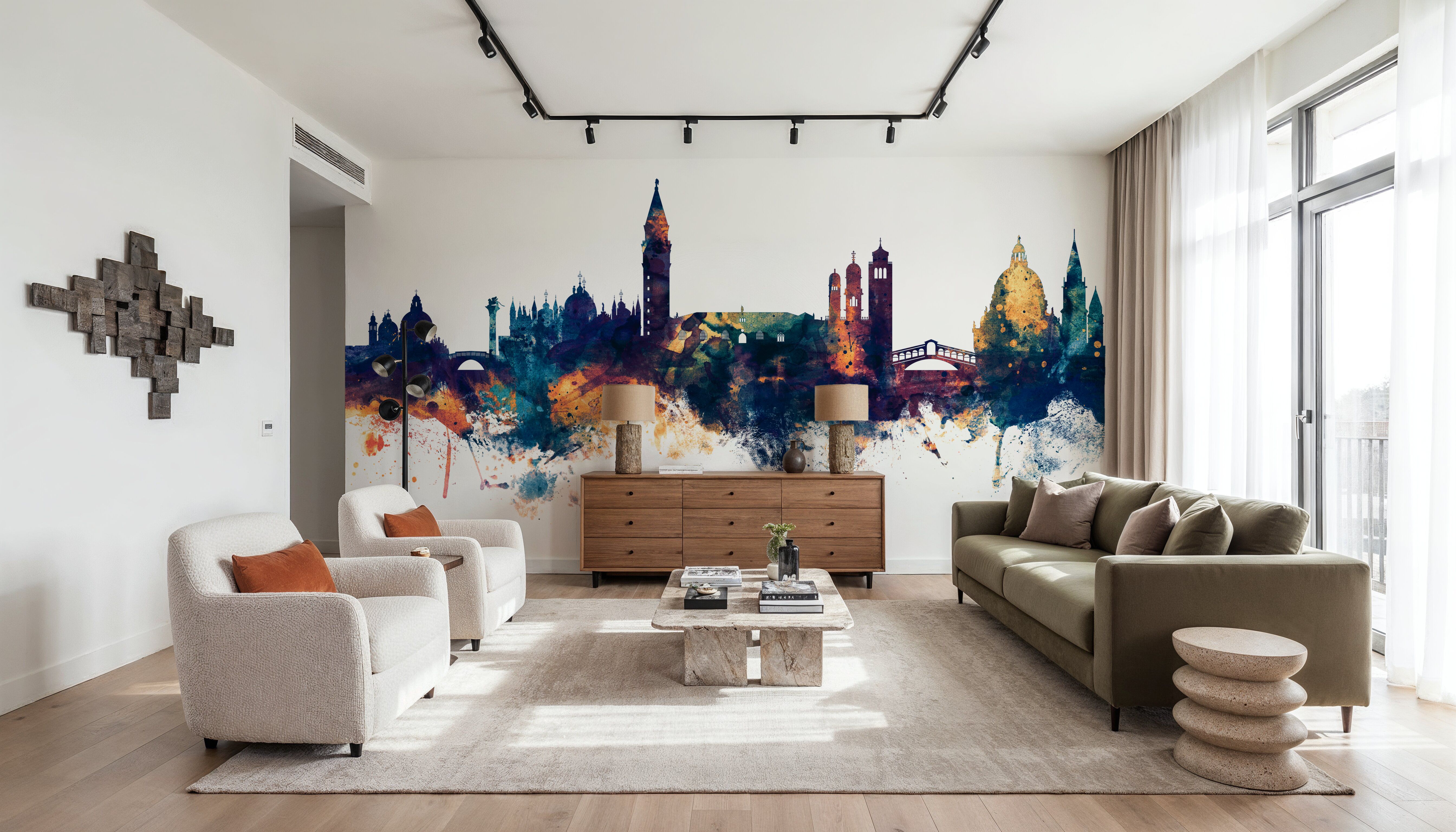 Venice Itay Skyline Blue & Bronze