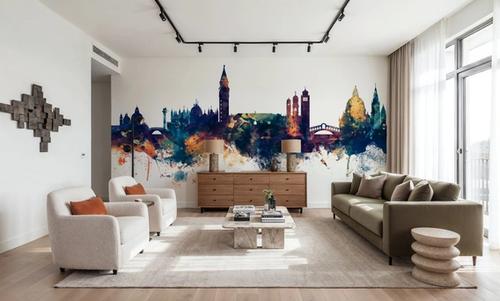 Venice Itay Skyline Blue & Bronze