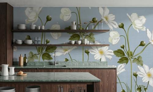 White Anemones, Sky Blue