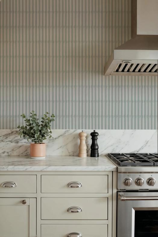 Bamboo Stripes, Duck Egg