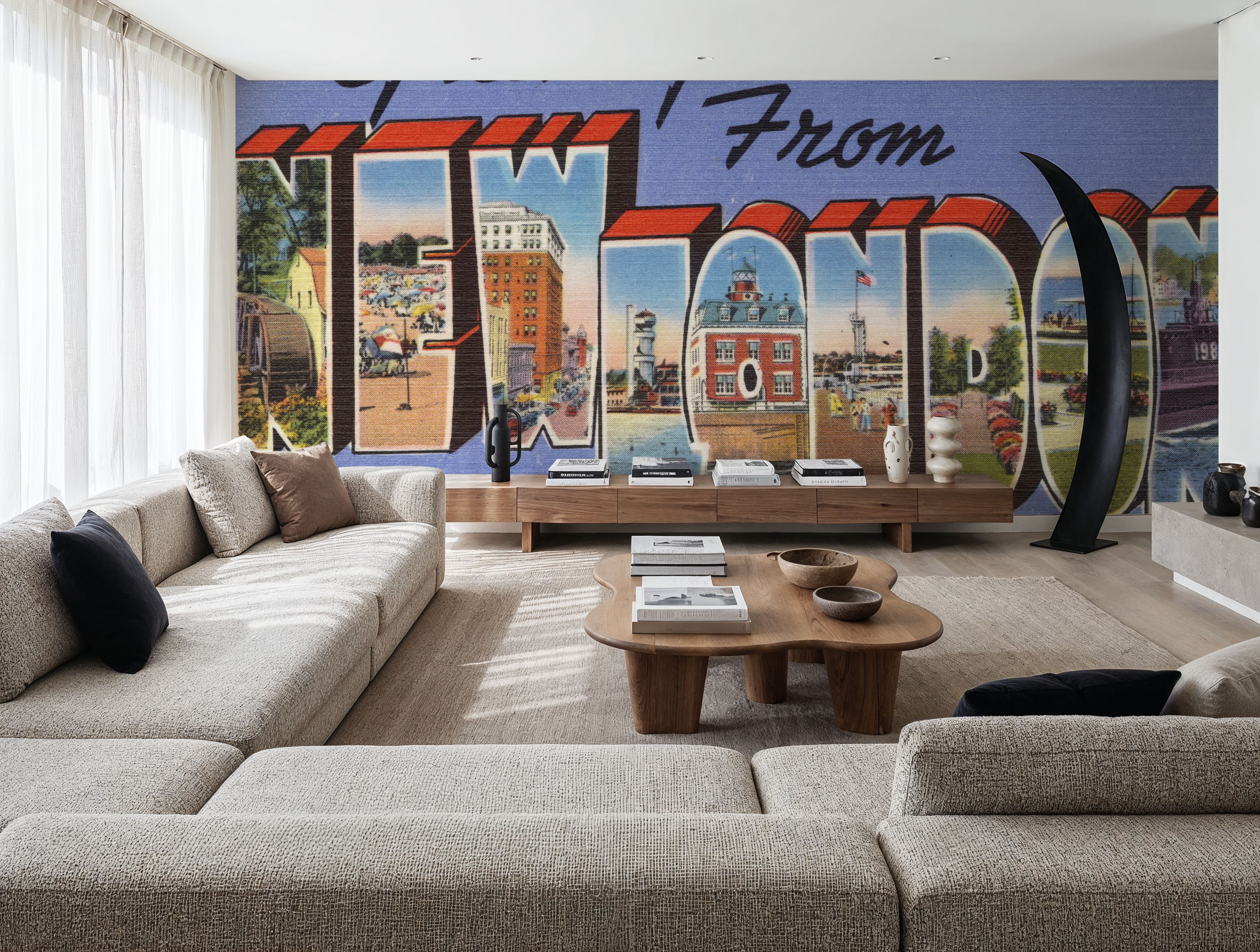 Greetings from New London - Screenprint Postcard