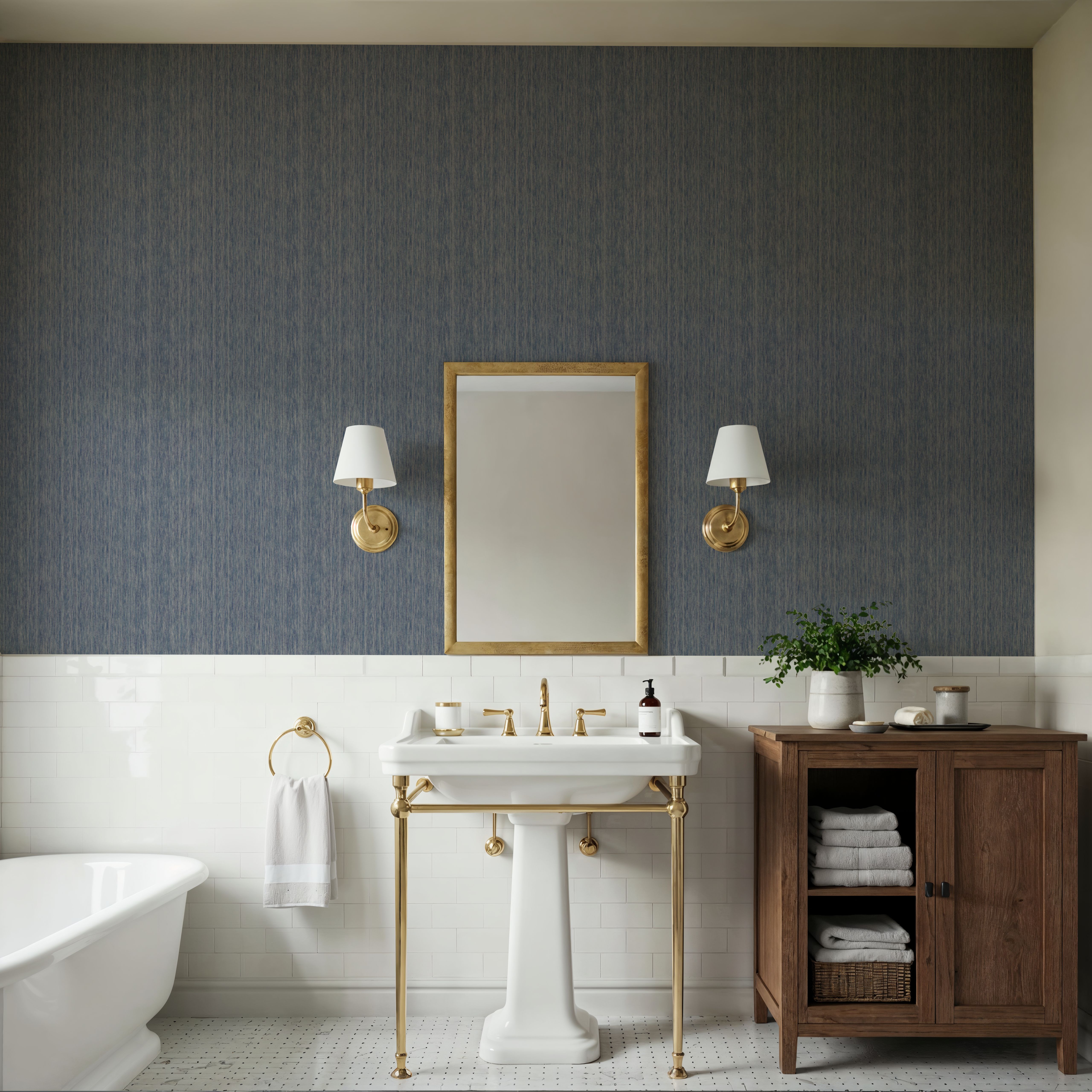 Faux Cloth Texture, Denim Blue