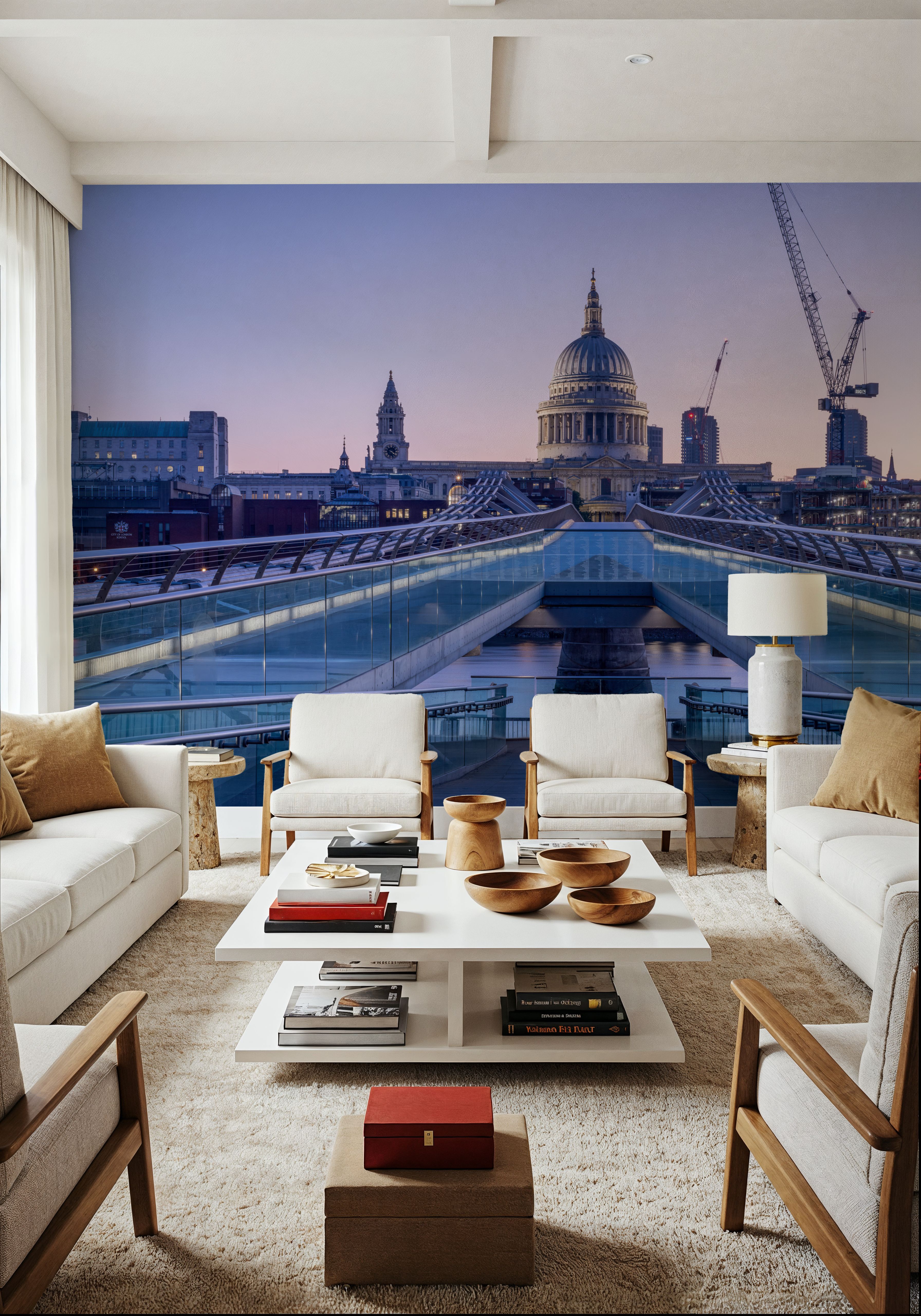 Millennium Bridge and Saint Paul´s Cathedral