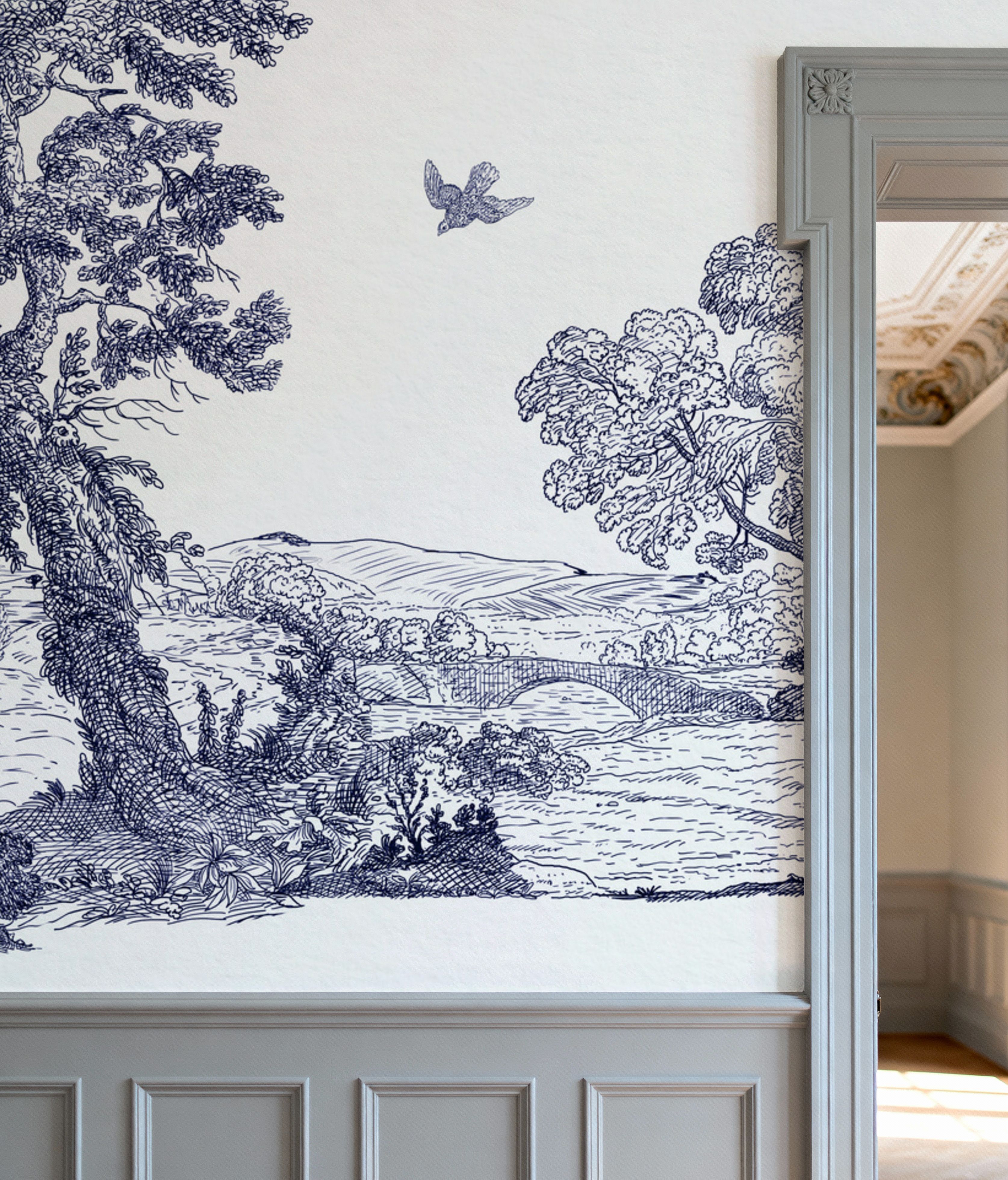 French Landscape, Indigo