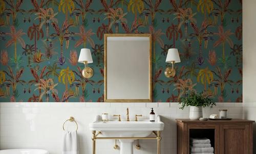 Statement Palms Petite, Turquoise